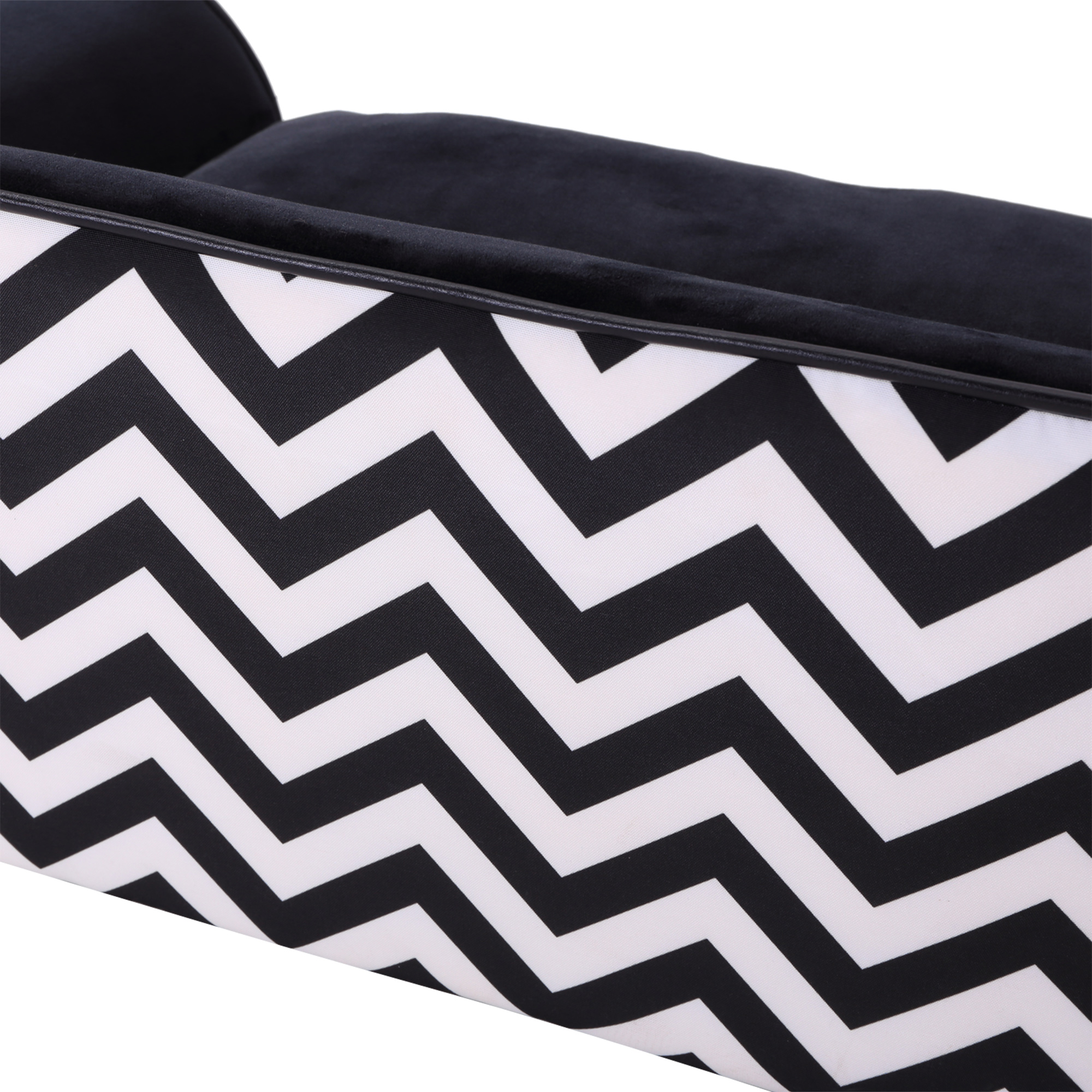 PawHut Dog Sofa Bed for XS-Sized Dogs, Cat Sofa with Soft Cushion, Pet Chair Lounge with Washable Cover, Removable Legs, Wooden Frame Black 9