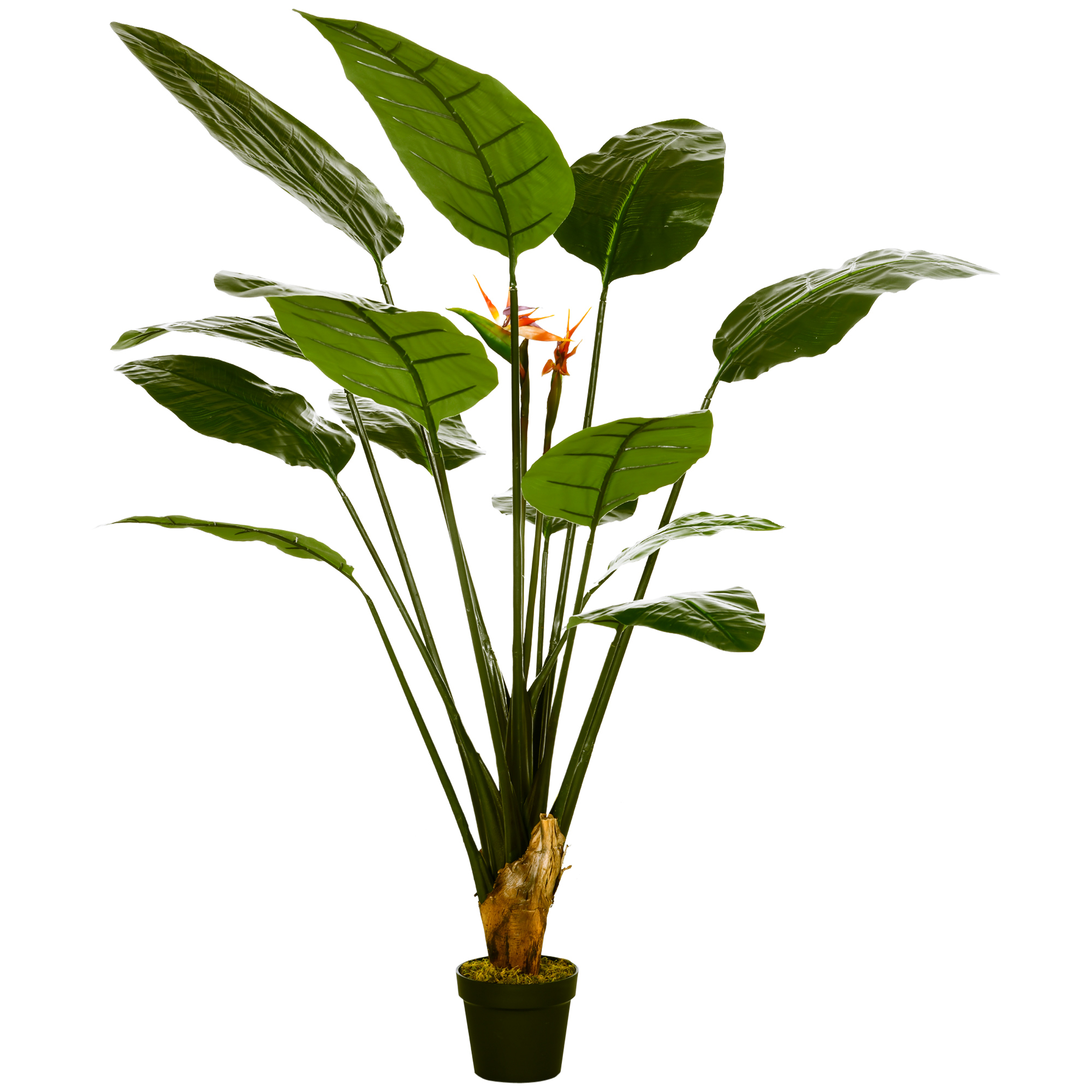 Leflos Arbre Artificiel Oiseau De Paradis 150cm - Strelitzia Avec Feuilles Ajustables Pour Intérieur