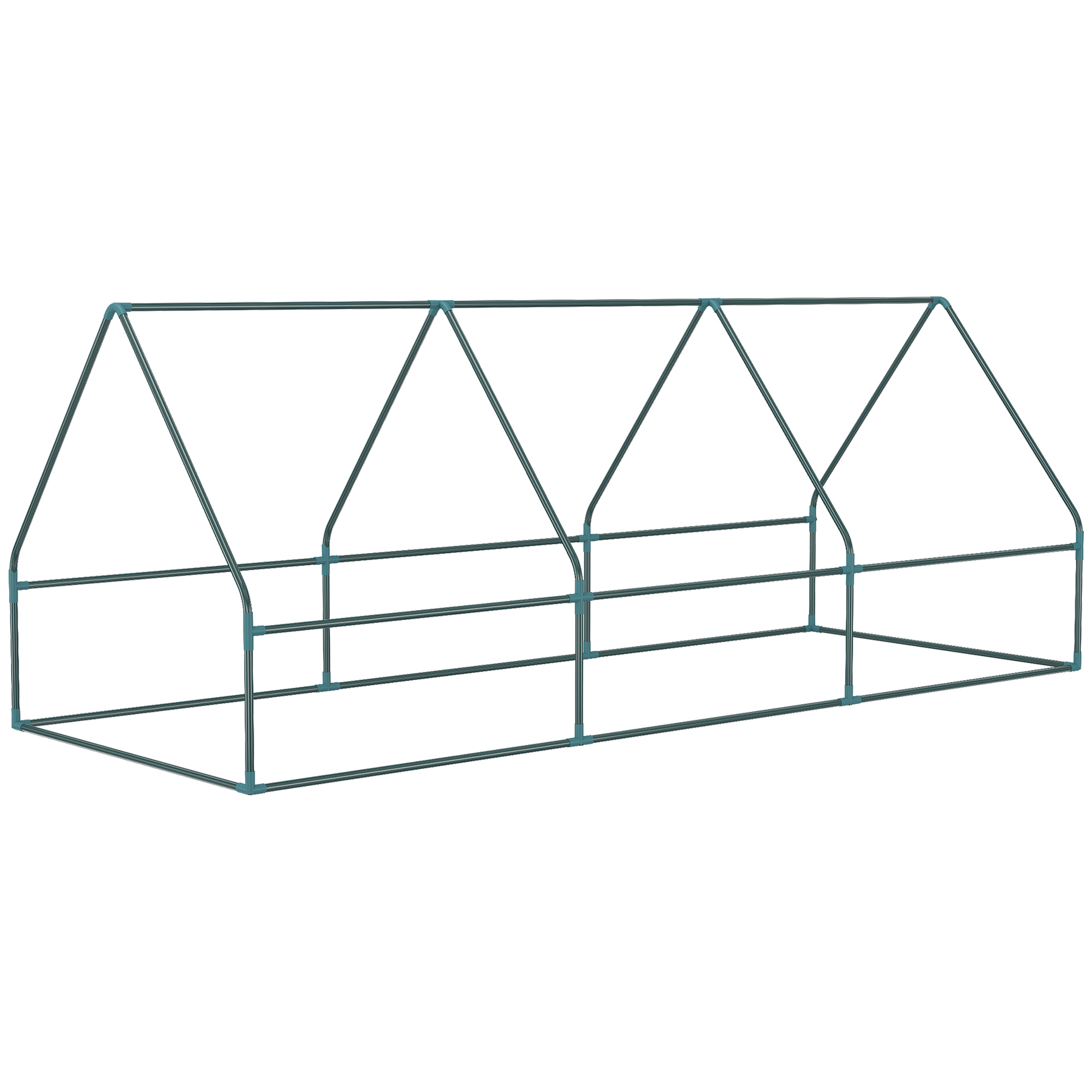 Outsunny Portable Small Polytunnel, Mini Greenhouse with Mesh Windows for Indoor and Outdoor, 240x90x90cm, Green 8