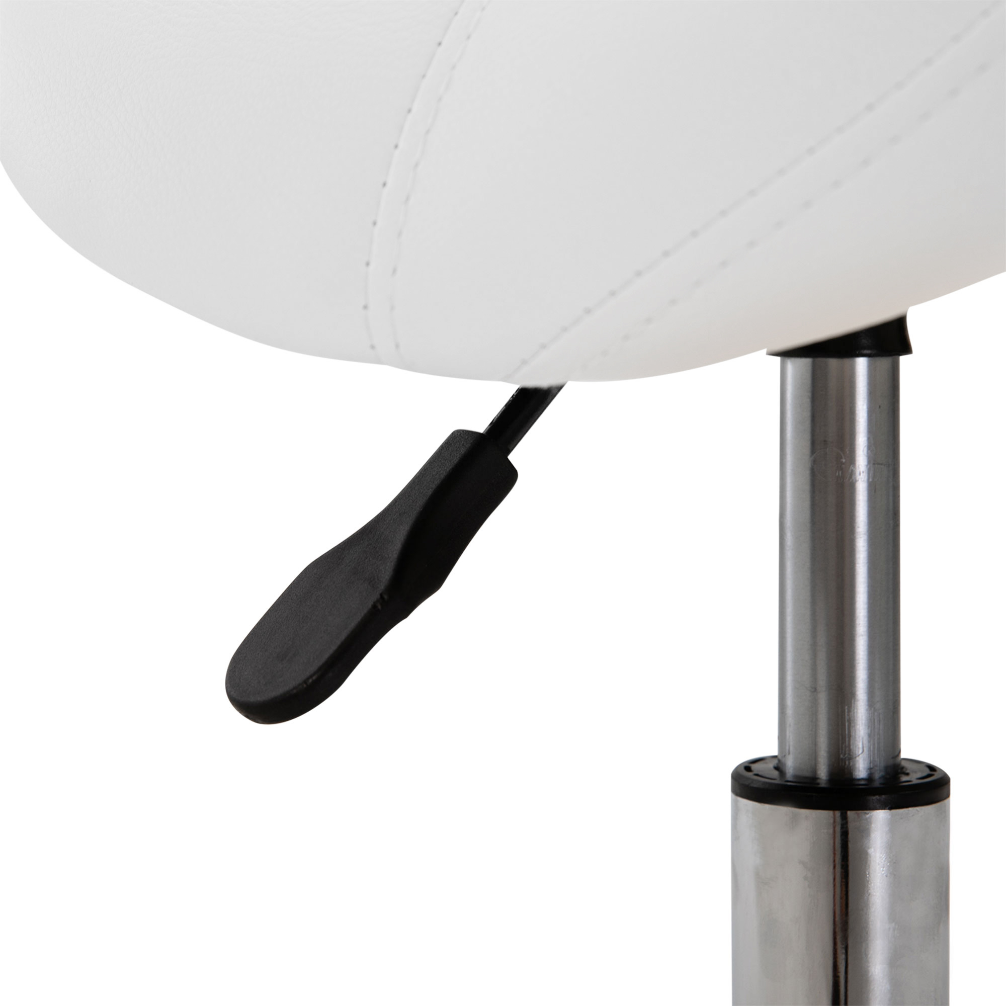 Sgabello Girevole Homcom Per Salone Con Seduta Imbottita E 5 Ruote: Regolabile In Altezza, Coperture Sostituibili (Rosso, Bianco, Nero)