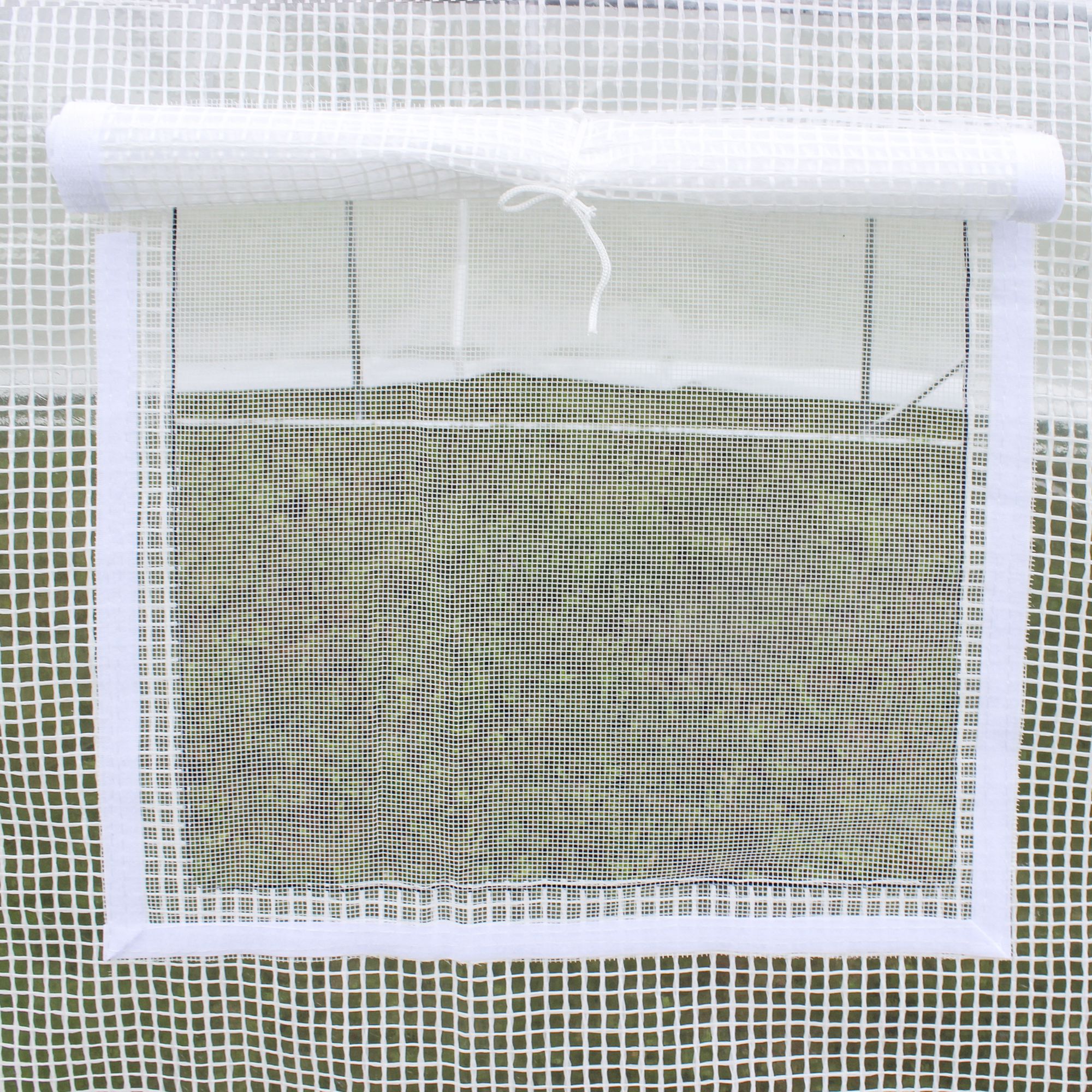 Outsunny 3 x 2 x 2m Polytunnel Greenhouse Replacement Cover ONLY Winter Garden Plant PE Cover for Tunnel Walk-in Greenhouse with Roll-up Windows Door Outdoor, White 8