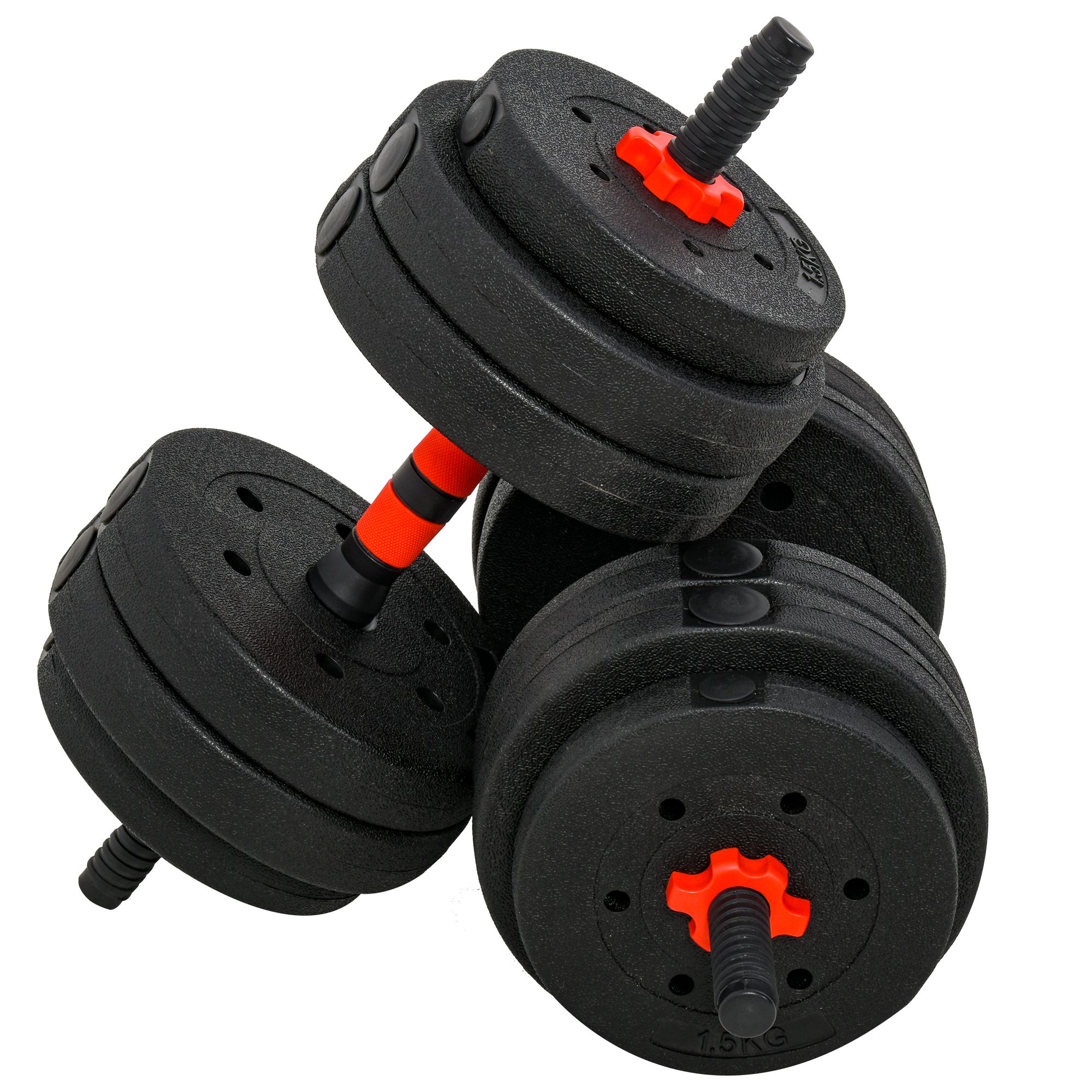 HOMCOM Verstellbares Hantelset 25kg für professionelles Gewichtheben, Kurz- & Langhantel, ideales Krafttraining für Zuhause Aosom.de