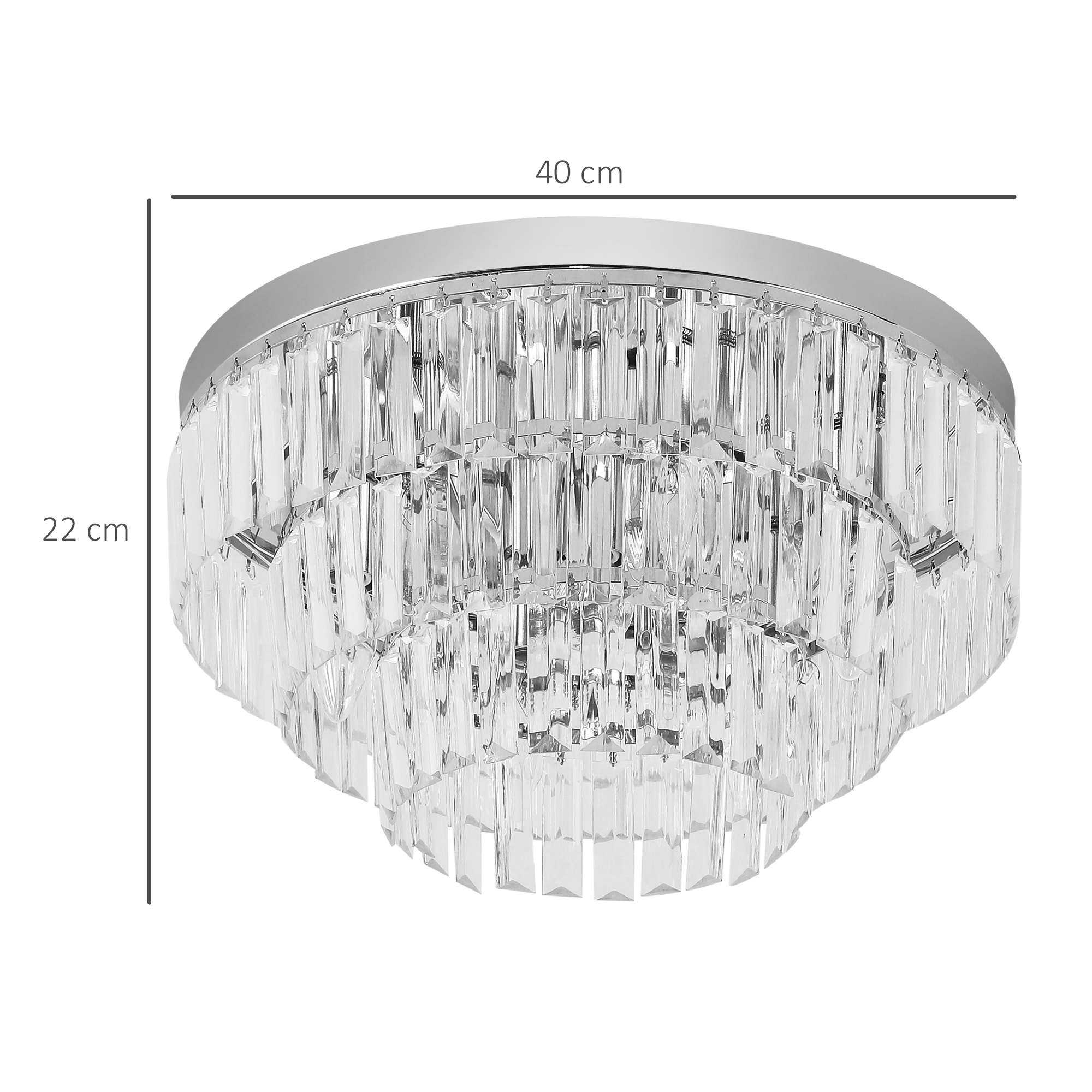 HOMCOM 122 Crystallite Ceiling Chandelier 3