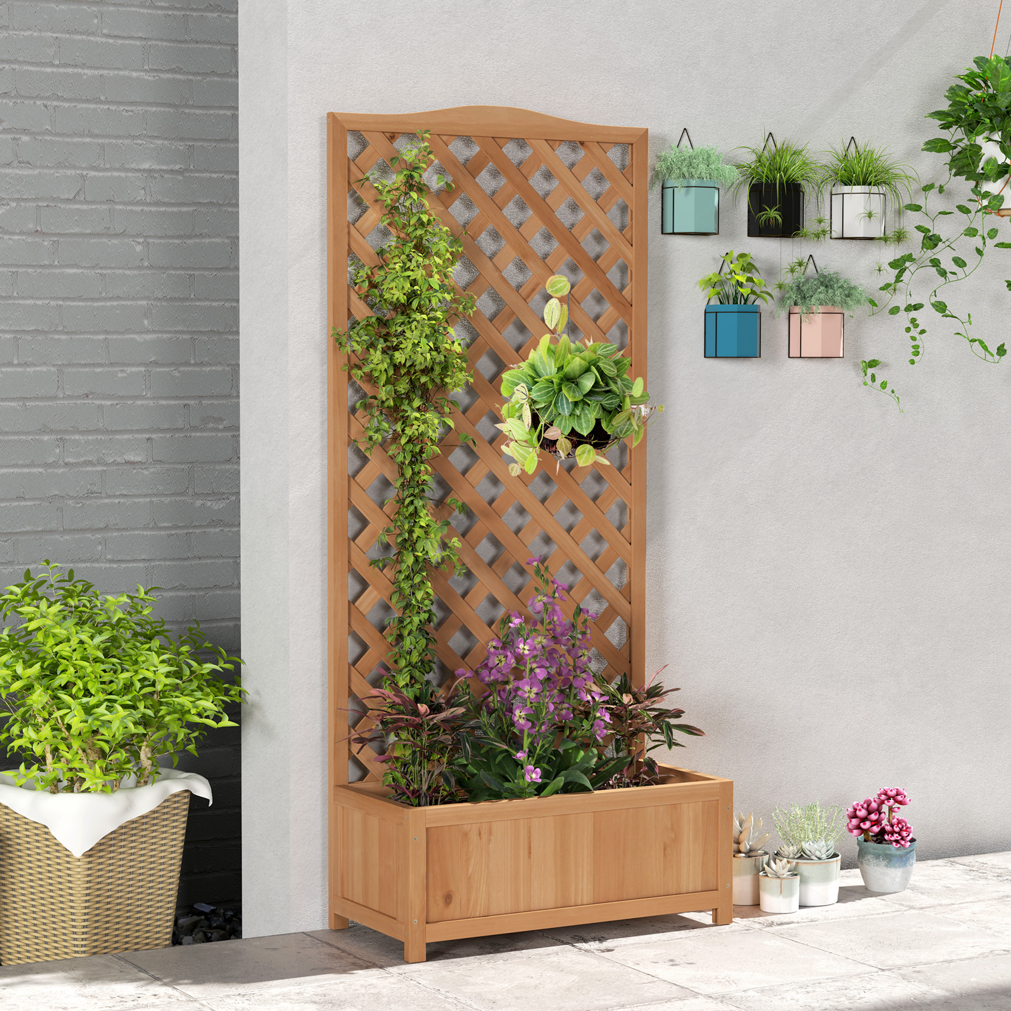 Eggologic Fioriera Da Giardino Verticale – Vaso Modulare Arancione Per Balcone E Parete – 100% HDPE Riciclato – 25x20x18 Cm