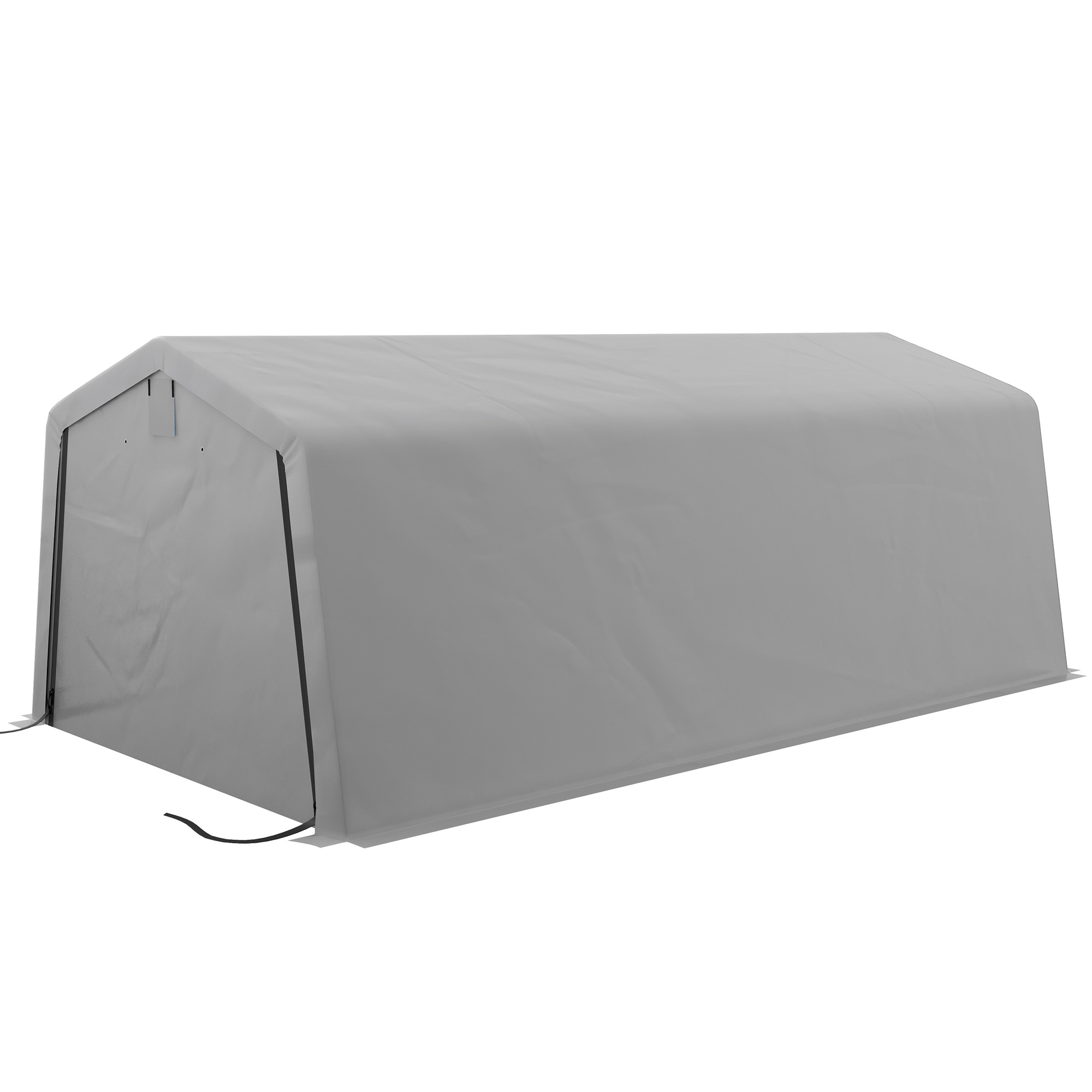 Outsunny Tente garage carport dim. 6,2L x 3,3l x 2,4H m acier galvanisé robuste PE haute densité 150 g/m² imperméable anti-UV