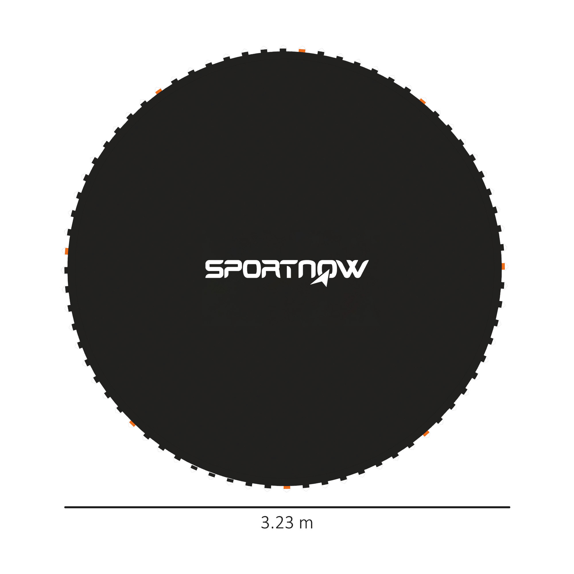 SPORTNOW Replacement Trampoline Mat with Spring Pull Tool, 72 V-Hooks, for 12ft Trampoline using 14cm Springs, Black 3
