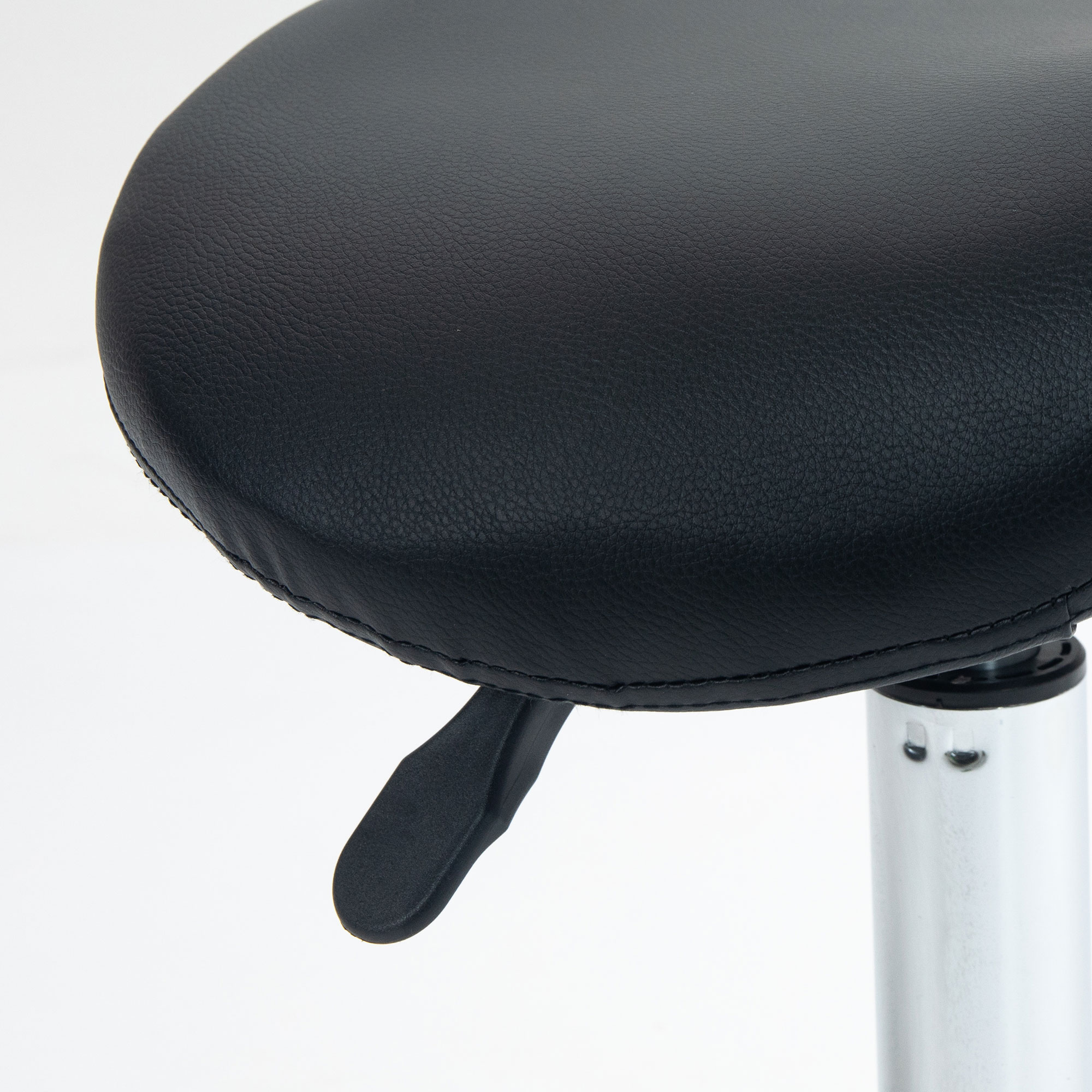 HOMCOM Salon Saddle Stool, Rolling Saddle Chair for Massage, Spa, Clinic, Beauty, Hairdressing and Tattoo, Black 9