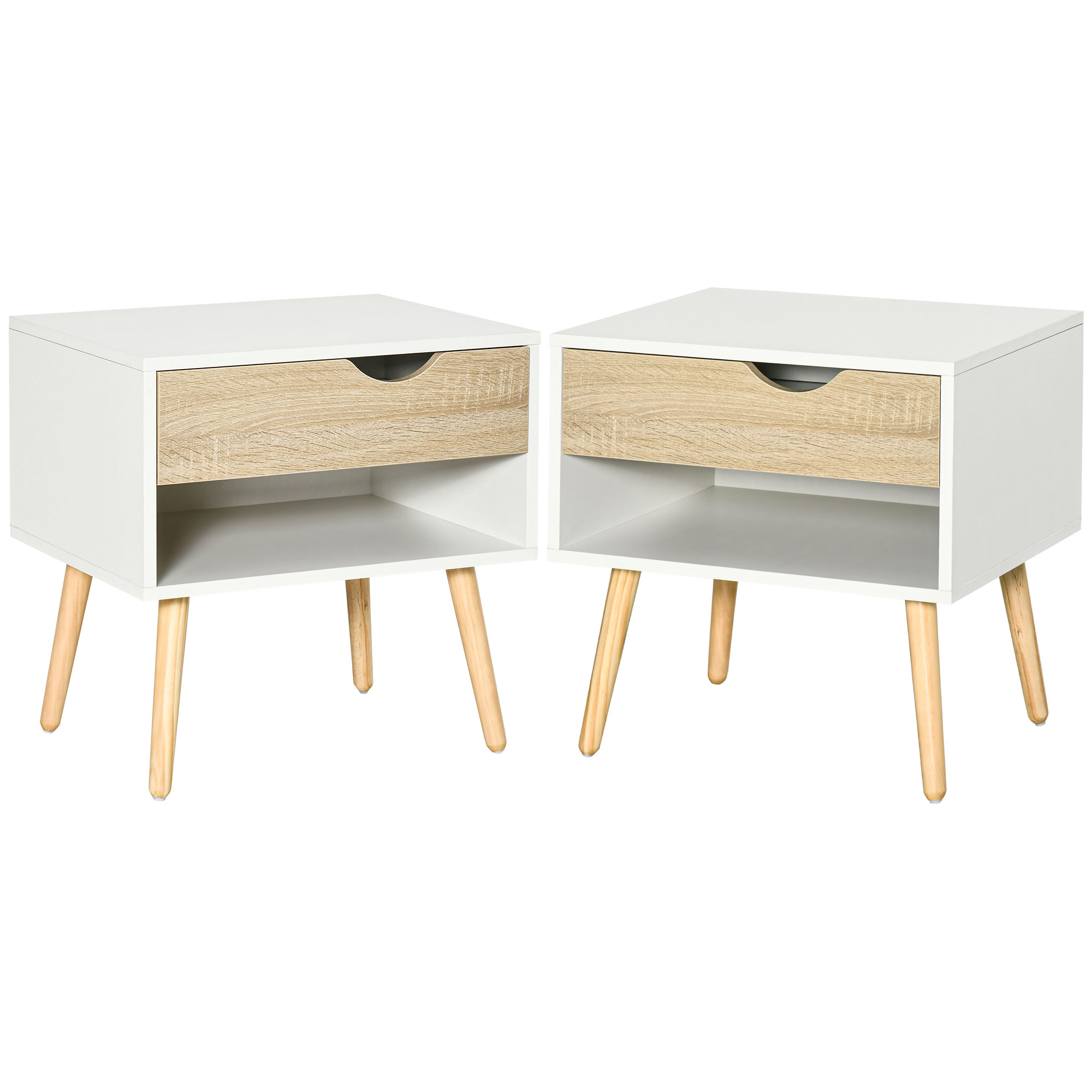 HOMCOM light oak table in solid wood (ref. 831-P058)