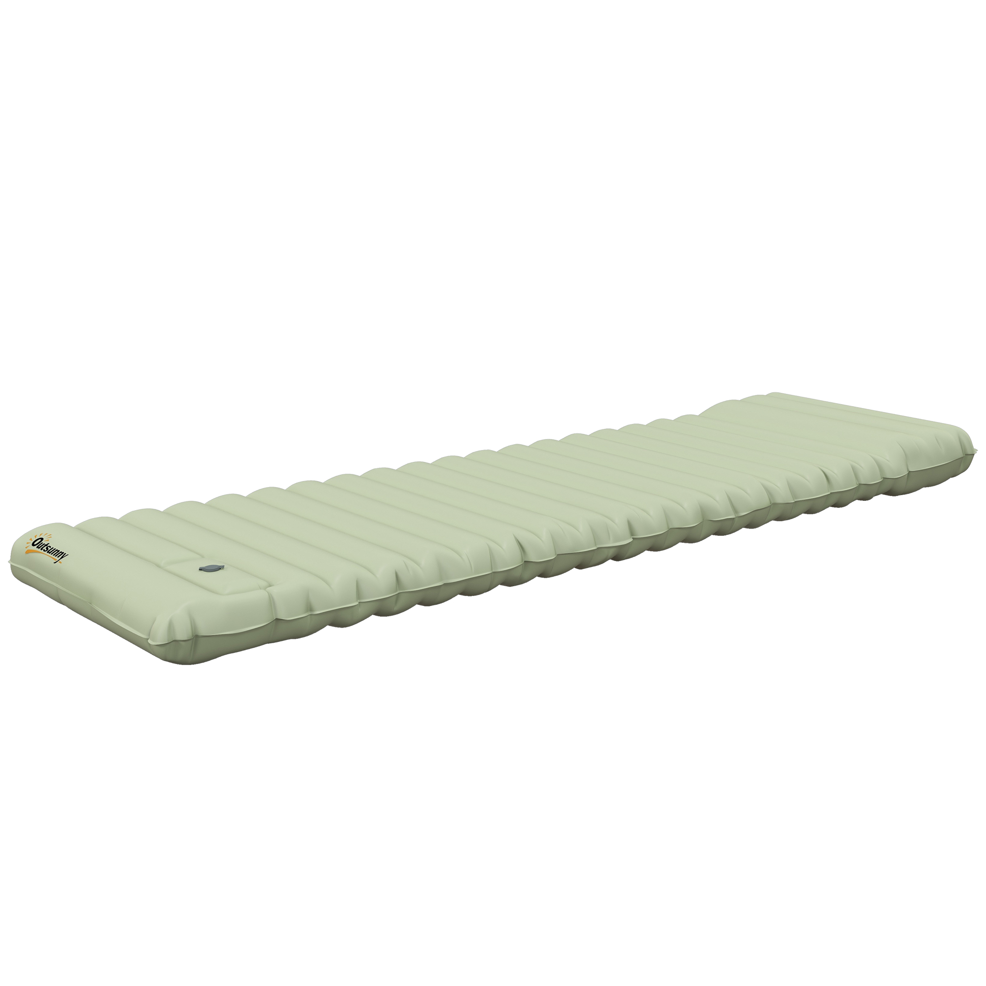 Outsunny Camping Isomatte Wasserabweisende Luftmatratze mit Fußpumpe Tragetasche Grün bis 80kg für Outdoor Abenteuer   Aosom.de – Outsunny