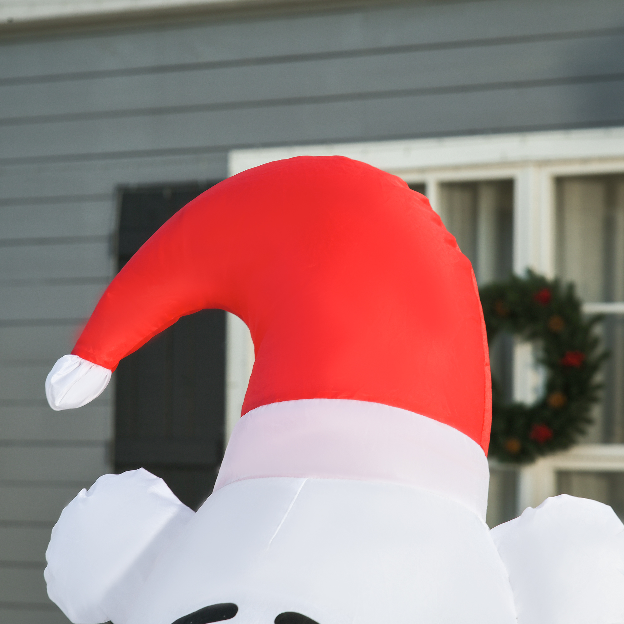HOMCOM 6ft Tall Outdoor Inflatable Bear Airblown Projection Holiday Christmas Lawn Décor 8