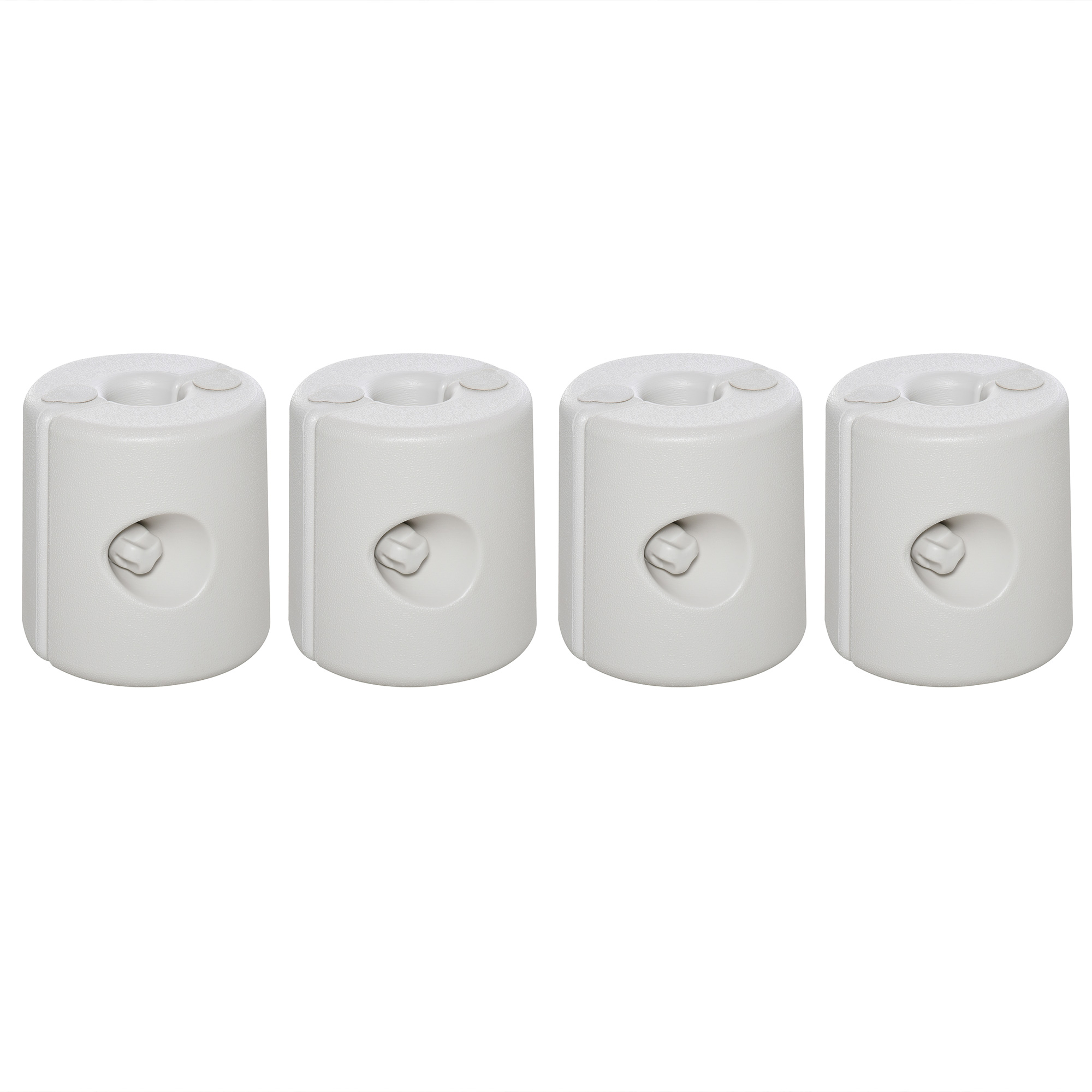 Image of Outsunny Set 4 Pezzi Pesi per Gazebo Riempibili con Acqua o Sabbia, Bianco PE 22 x 24 x 25 cm Bianco006