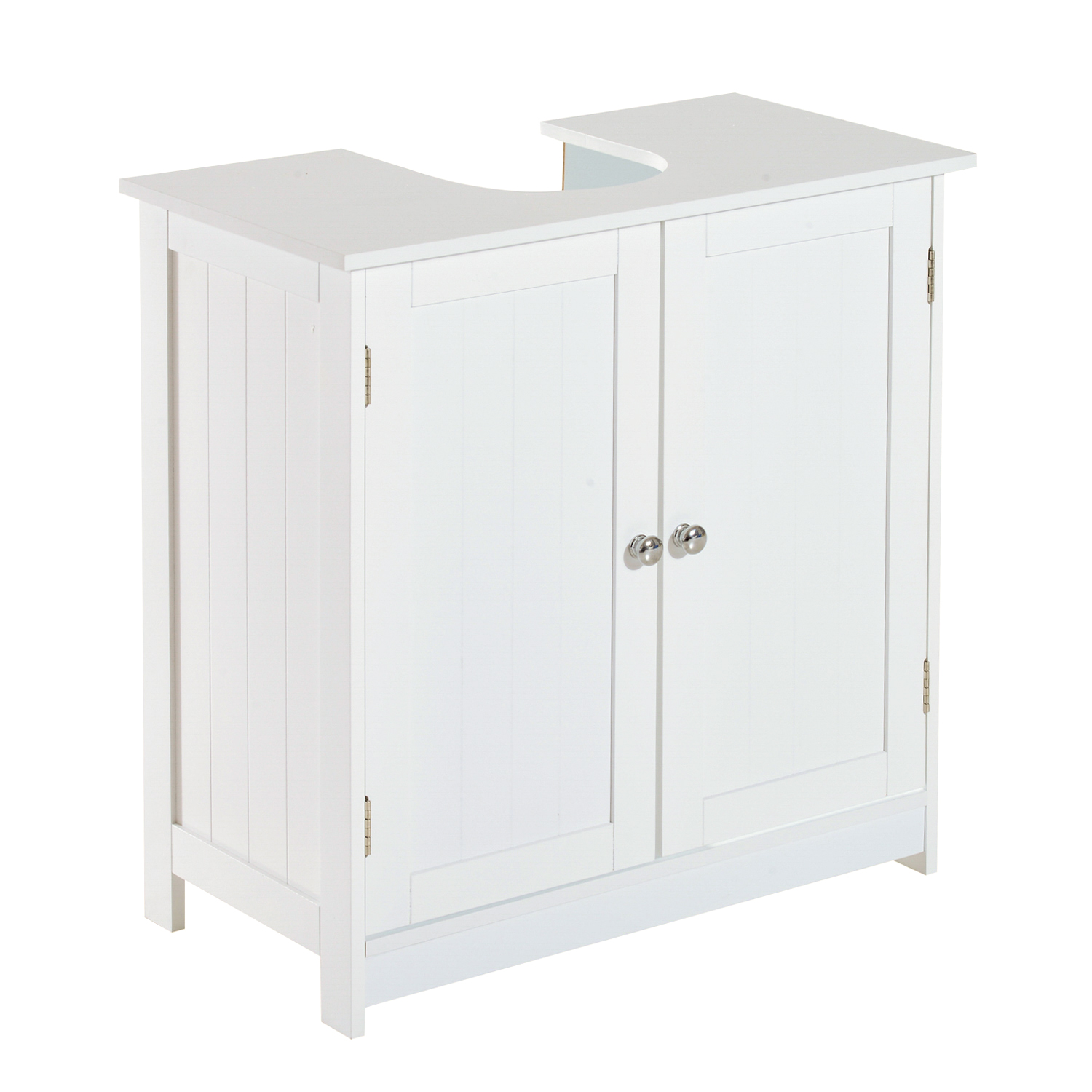 HOMCOM Mueble para Debajo del Lavabo o Fregadero Armario de Baño de Madera Armario de Almacenaje 60x30x60cm Blanco   Aosom España