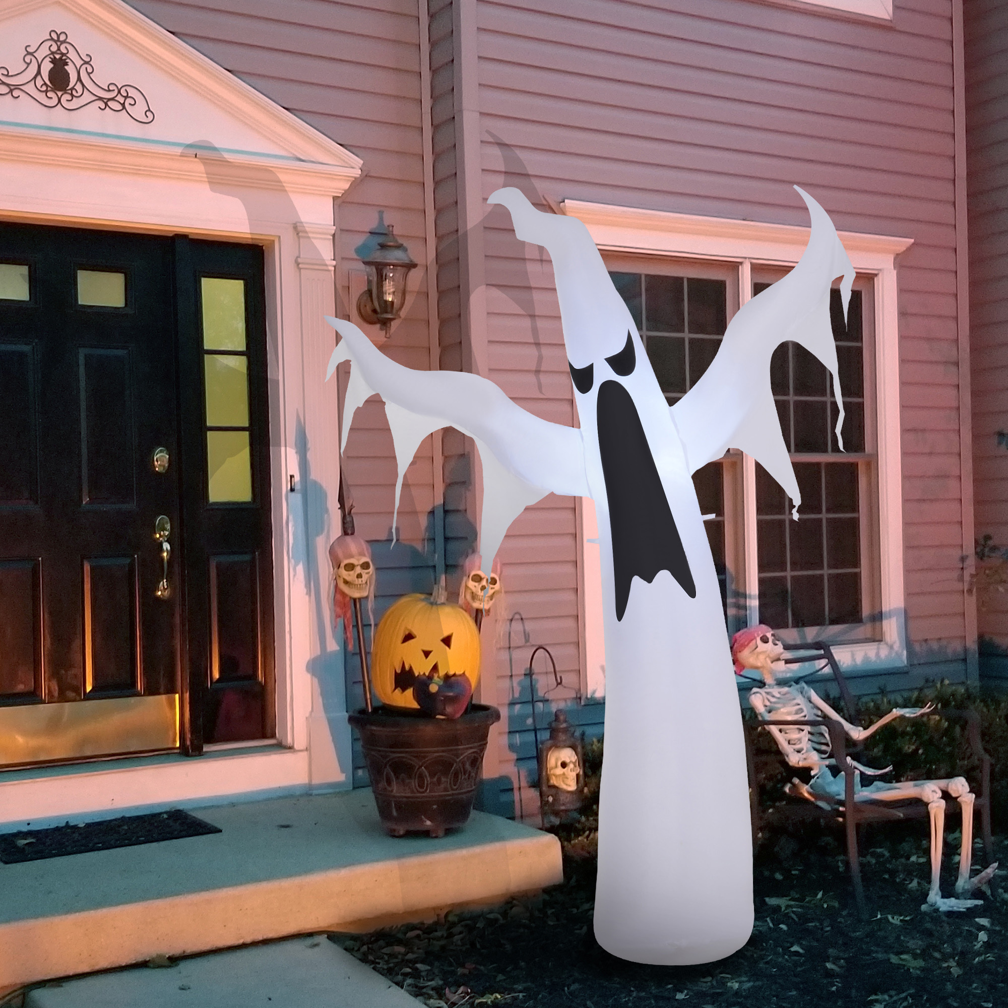 HOMCOM 6FT 1.8m LED Halloween Inflatable Decoration Floating Ghost Scary Party Outdoors Yard Lawn 2