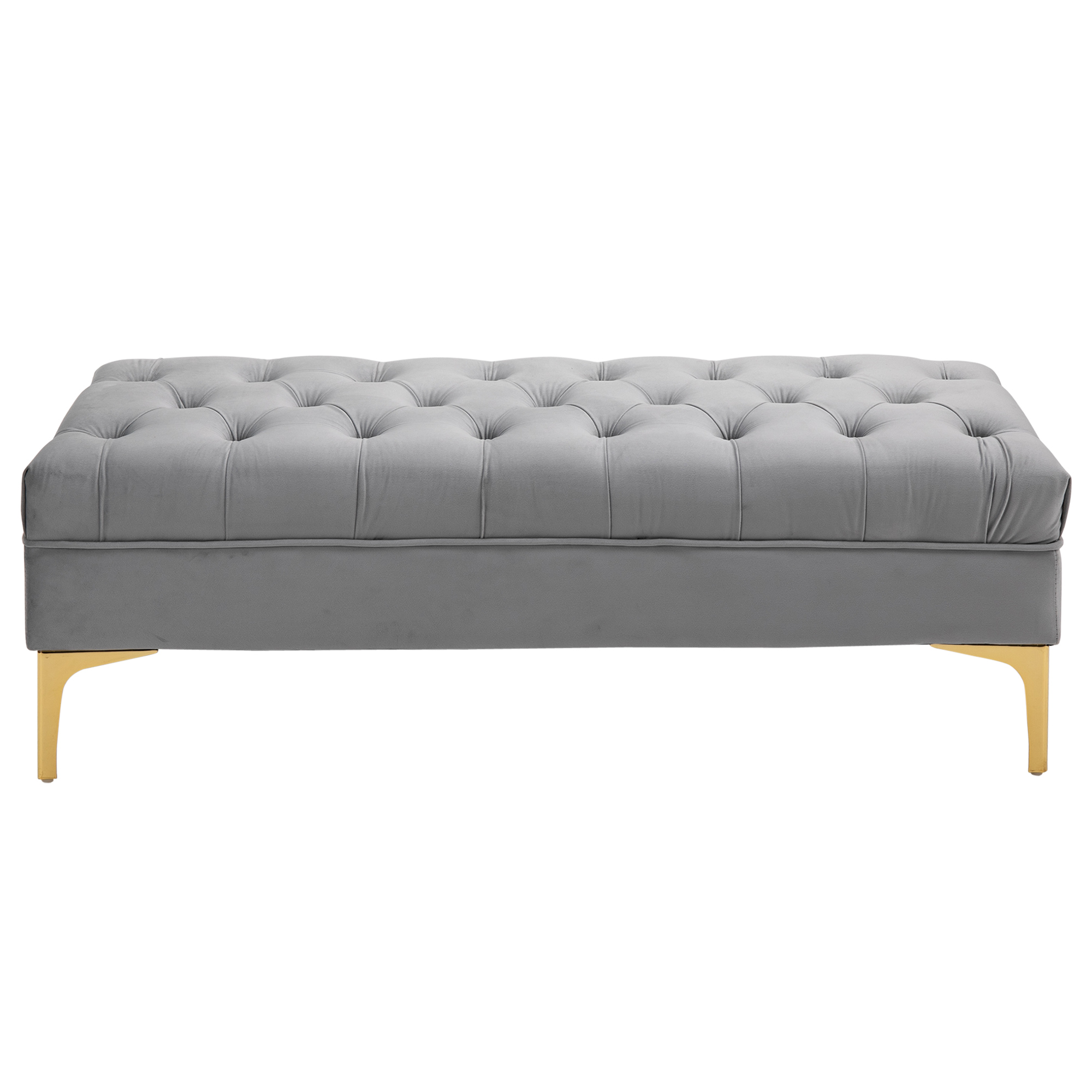 HOMCOM - Bout de lit - Revêtement synthétique PU - 114x38x42cm - Marron - Maison