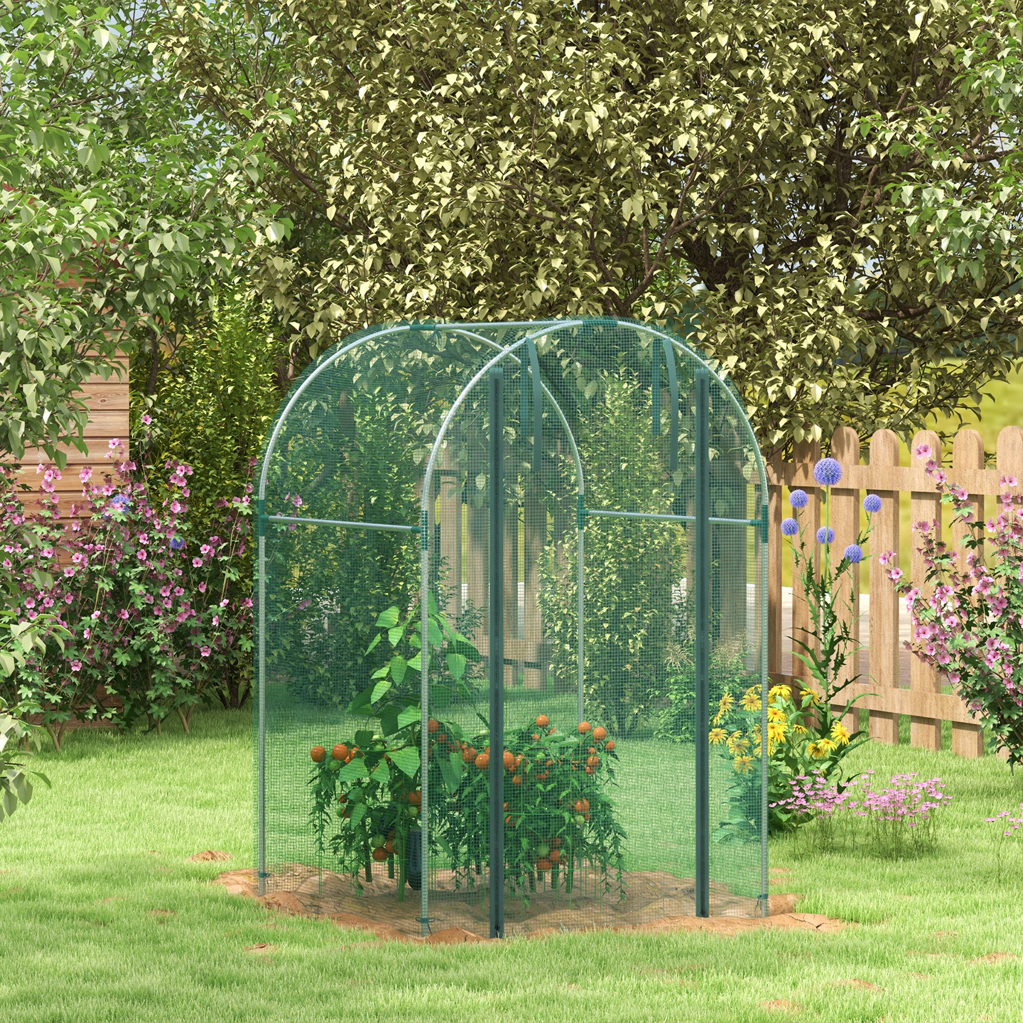 Outsunny 120 x 120cm Mini Polytunnel Greenhouse 2