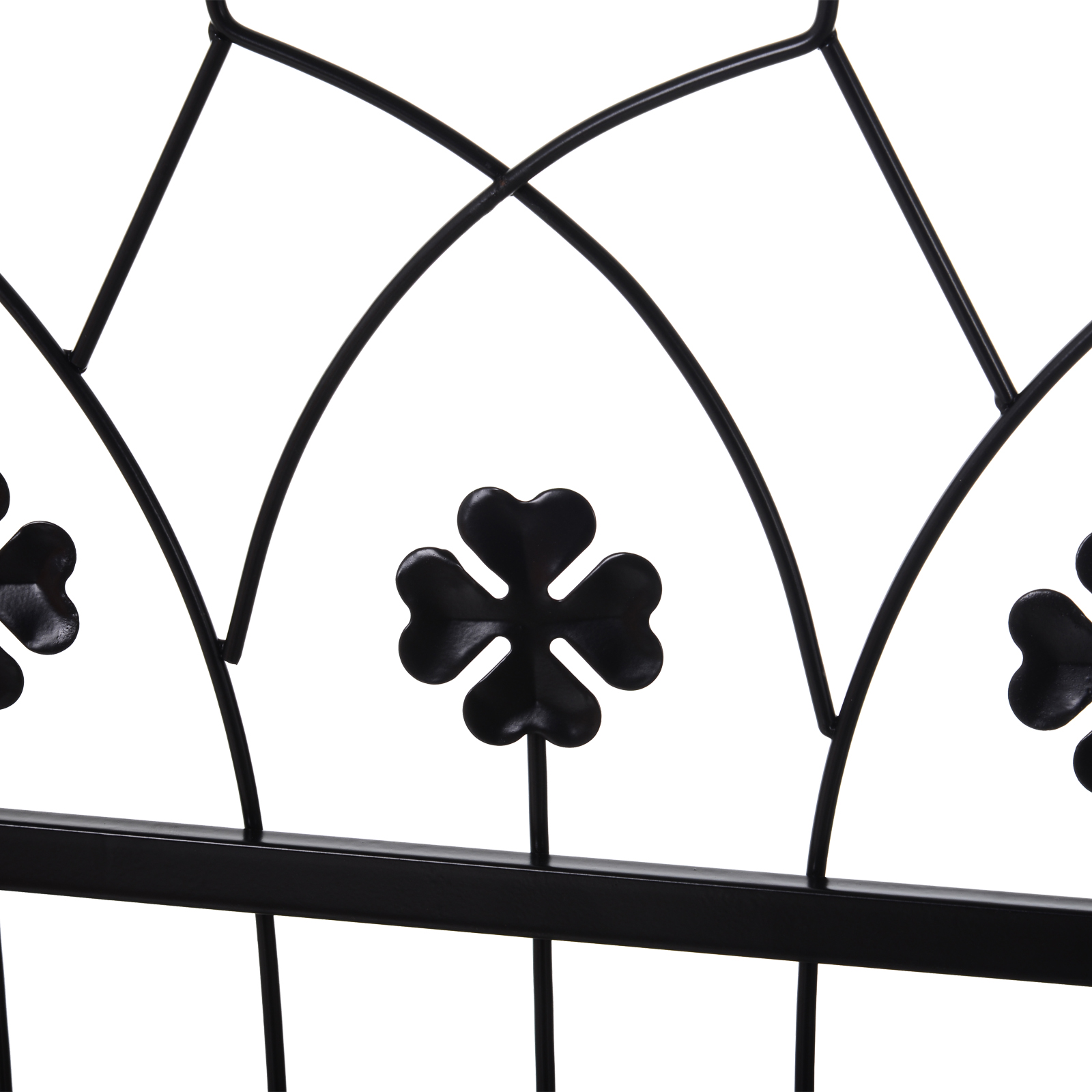 Outsunny Garden Outdoor Entrance Arch with Door Outdoor Patio Decoration for Rose Trellis Arbour Climbing Plant 131L x 49W x 200Hcm 8