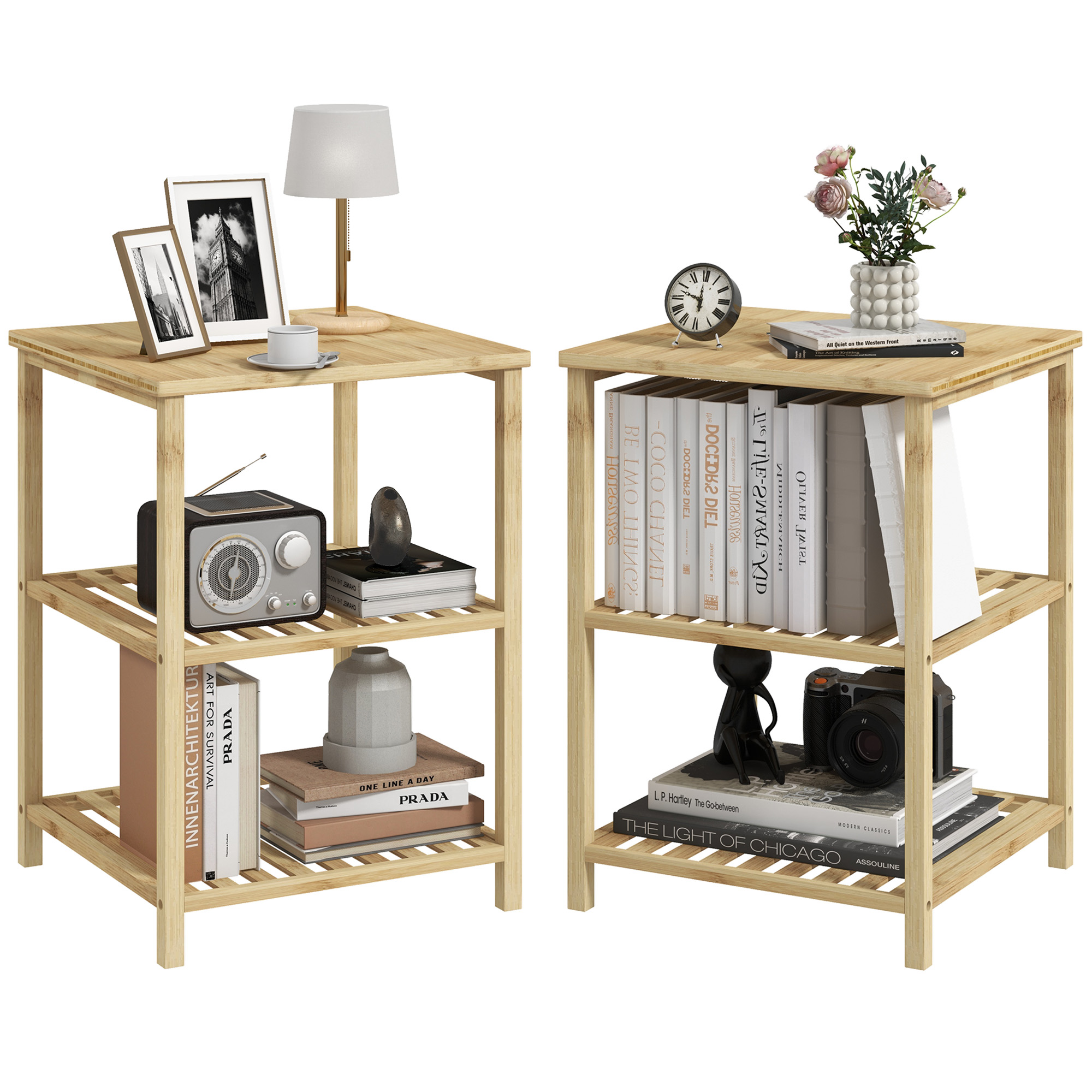 IBUYKE Lot De 2 Tables De Chevet Fines Avec Tiroir, Table De Téléphone