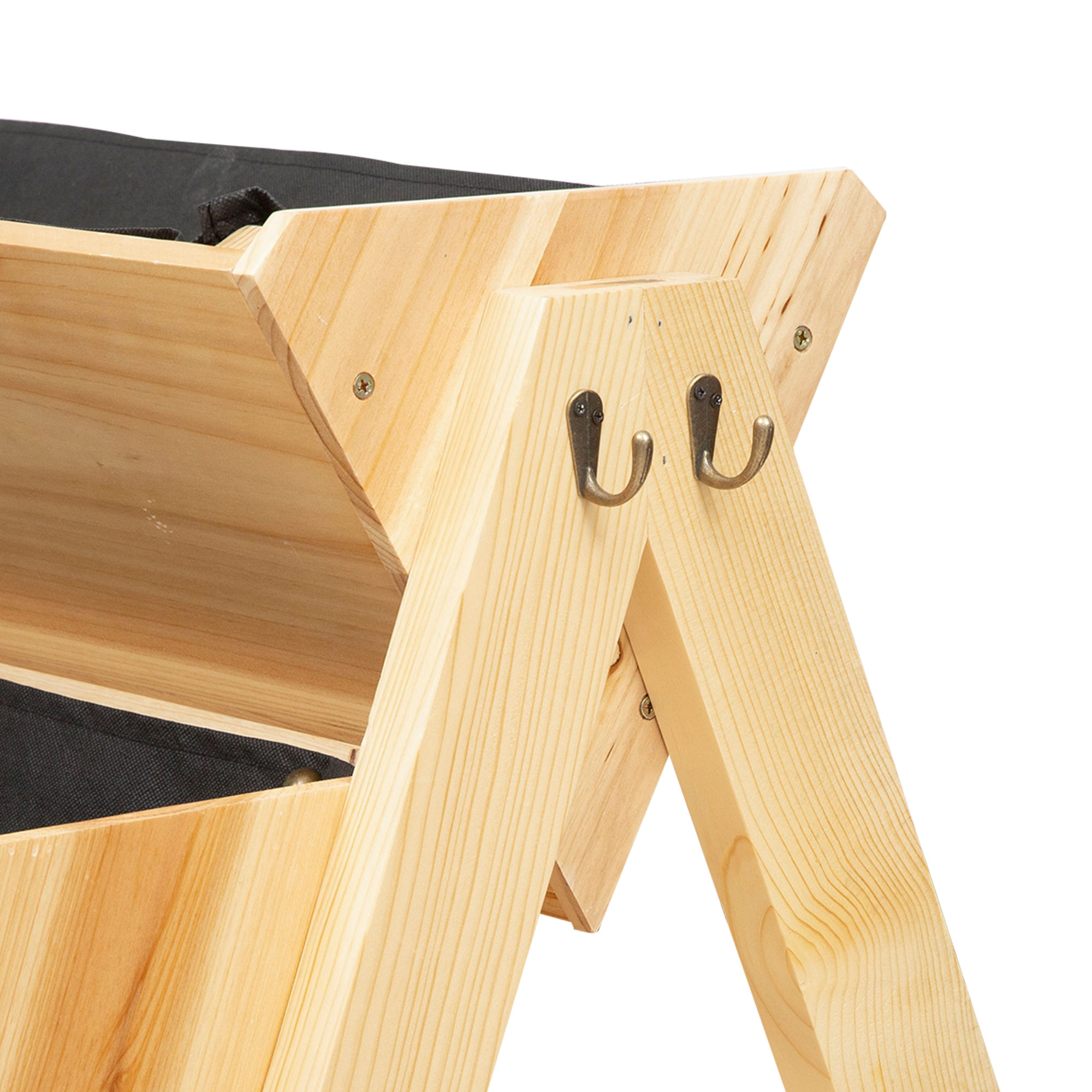 Outsunny 3 Tier Raised Beds for Garden, Wooden Planter Boxes with Clapboard and Hooks, 142L, 120 x 68 x 80cm 7