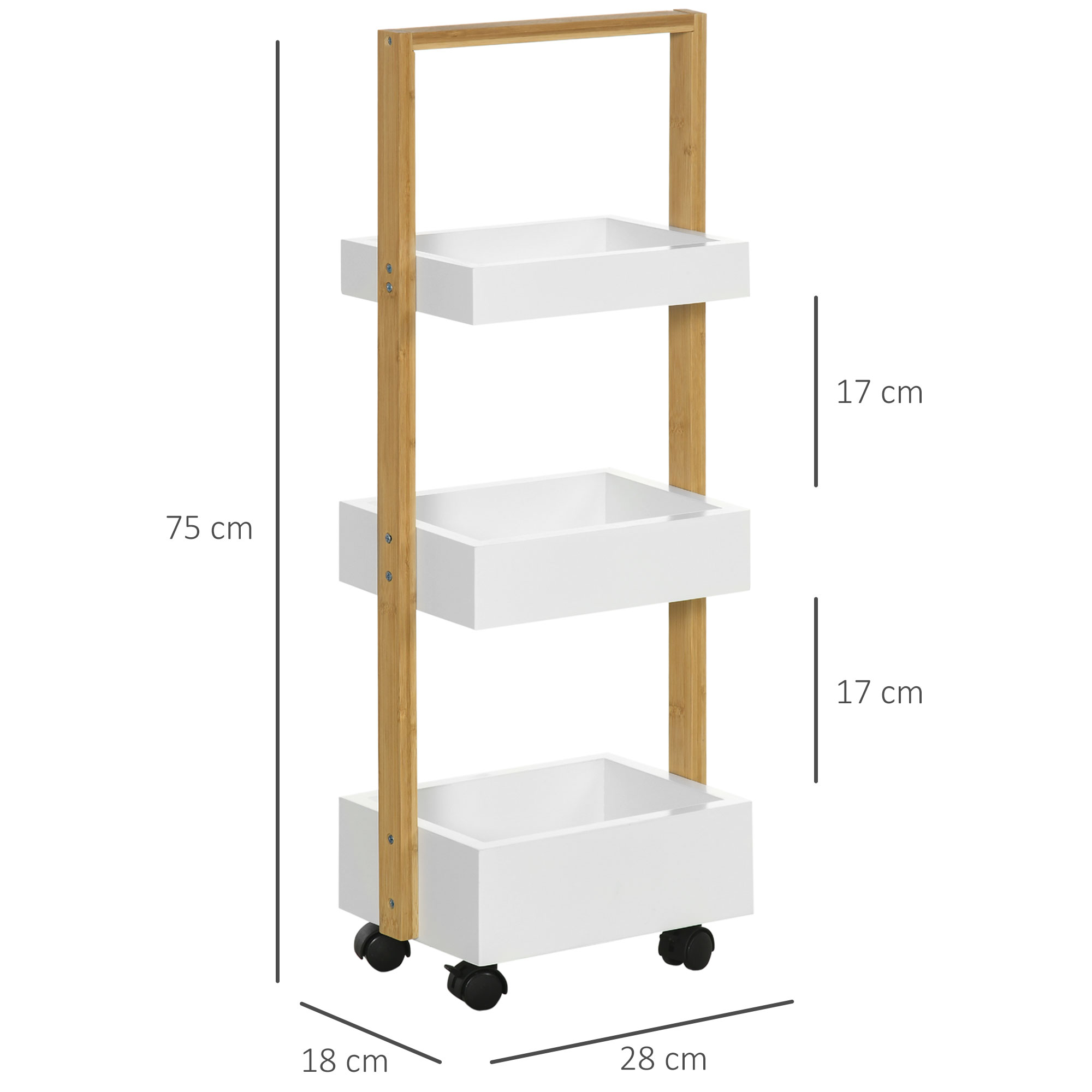 Desserte à roulettes, Chariot de Rangement, Étagère Roulante, 4 Niveaux SECURY-T | Brico Cash Desserte à roulettes, Chariot de Rangement, Étagère Roulante, 4 Niveaux SECURY-T | Brico Cash