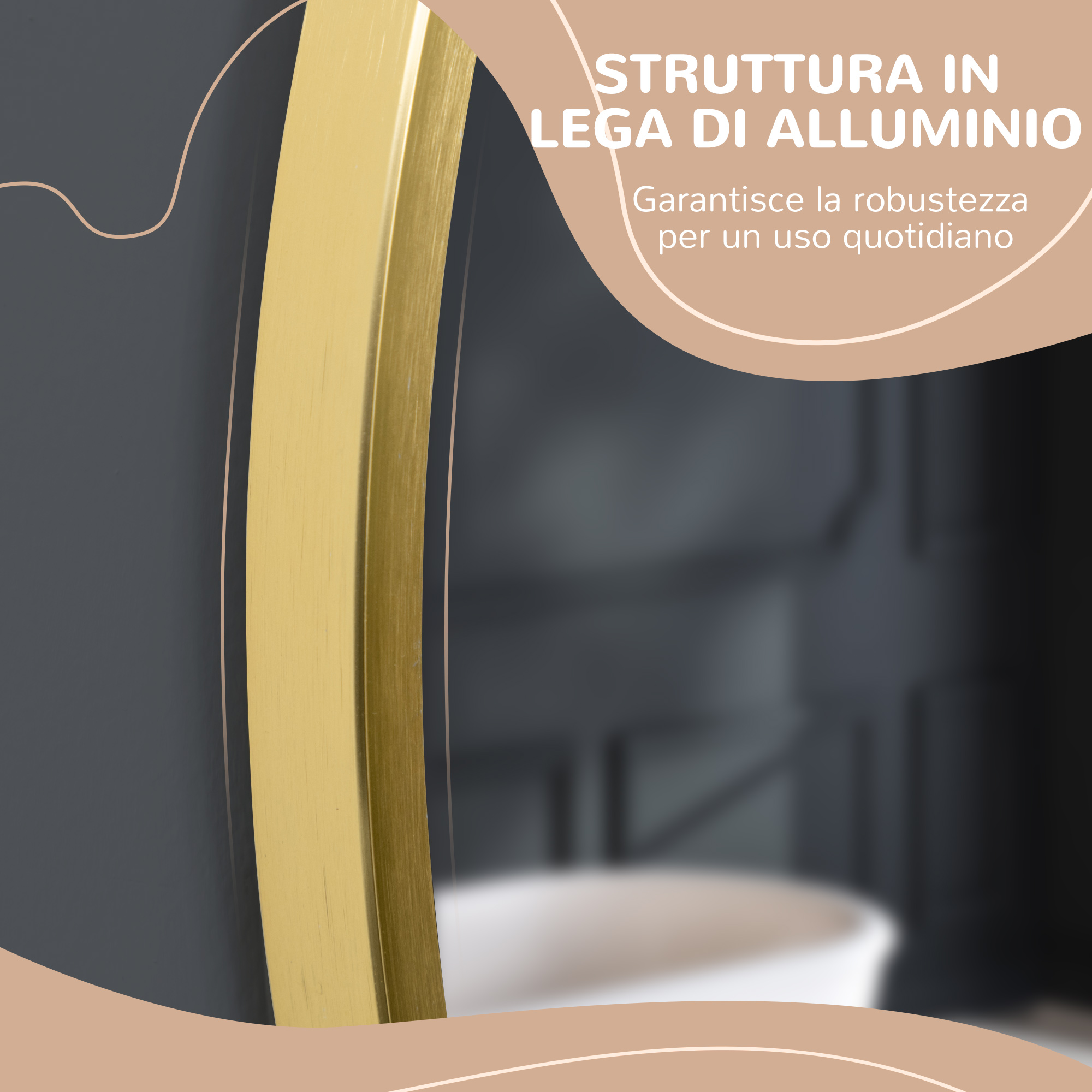 LOAAO Parete rettangolare nera dello specchio del bagno 140,2 x 76,2 cm, struttura in lega di alluminio nero opaco, vetro temperato, si appende verticalmente o orizzontalmente, facile da installare