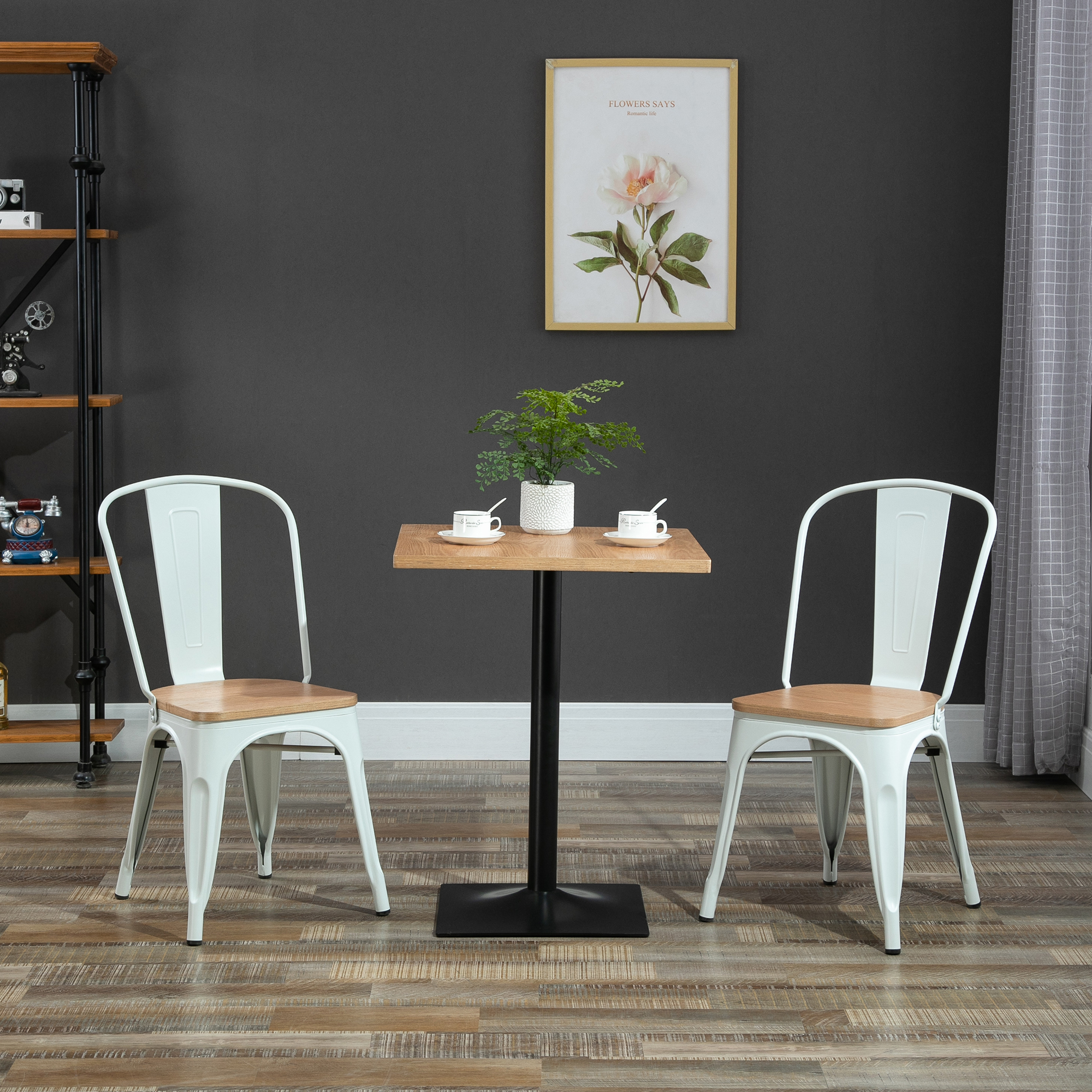 Table basse carrée bicolore en métal noir et doré - Domino l Uniqka Design
