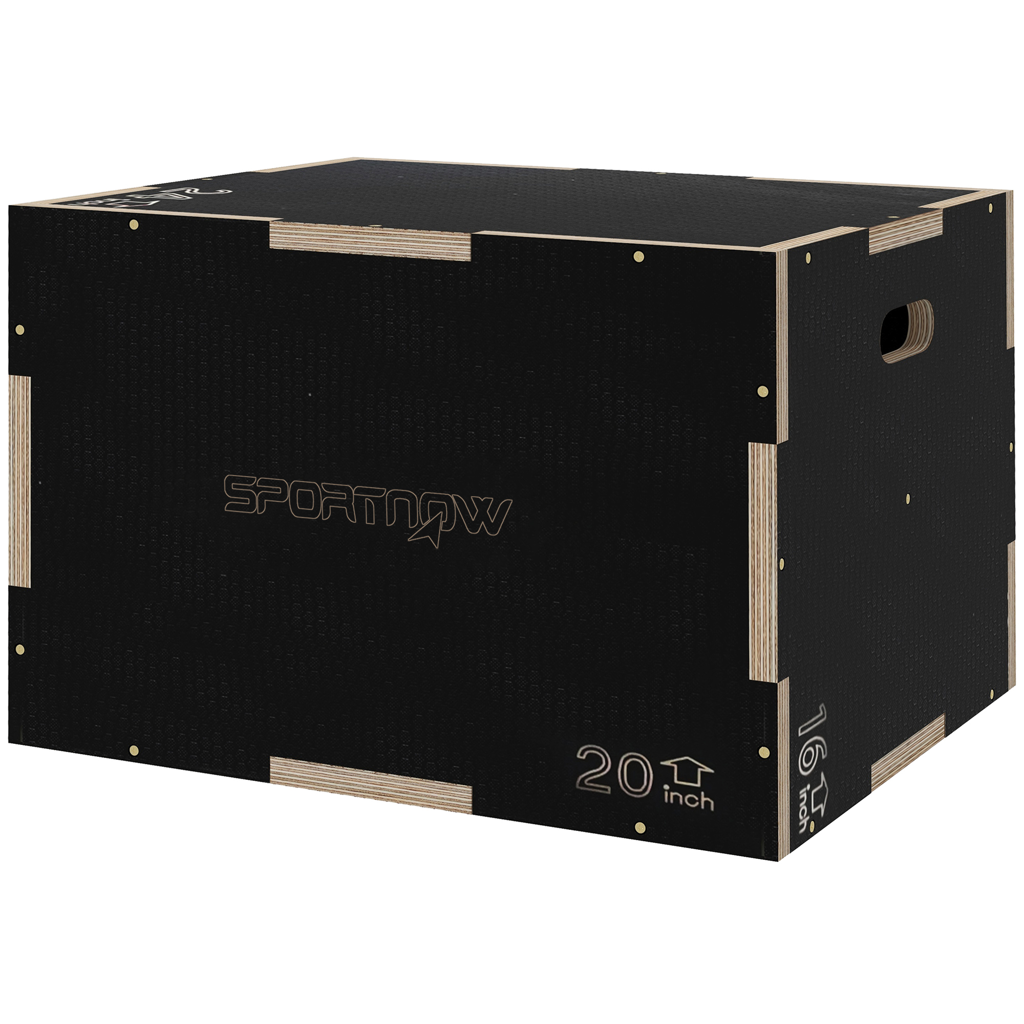 SPORTNOW Box Jump pliométrie 3 en 1 boîte à saut musculation fitness & crossfit pour box training en bois, 41/51/61 cm