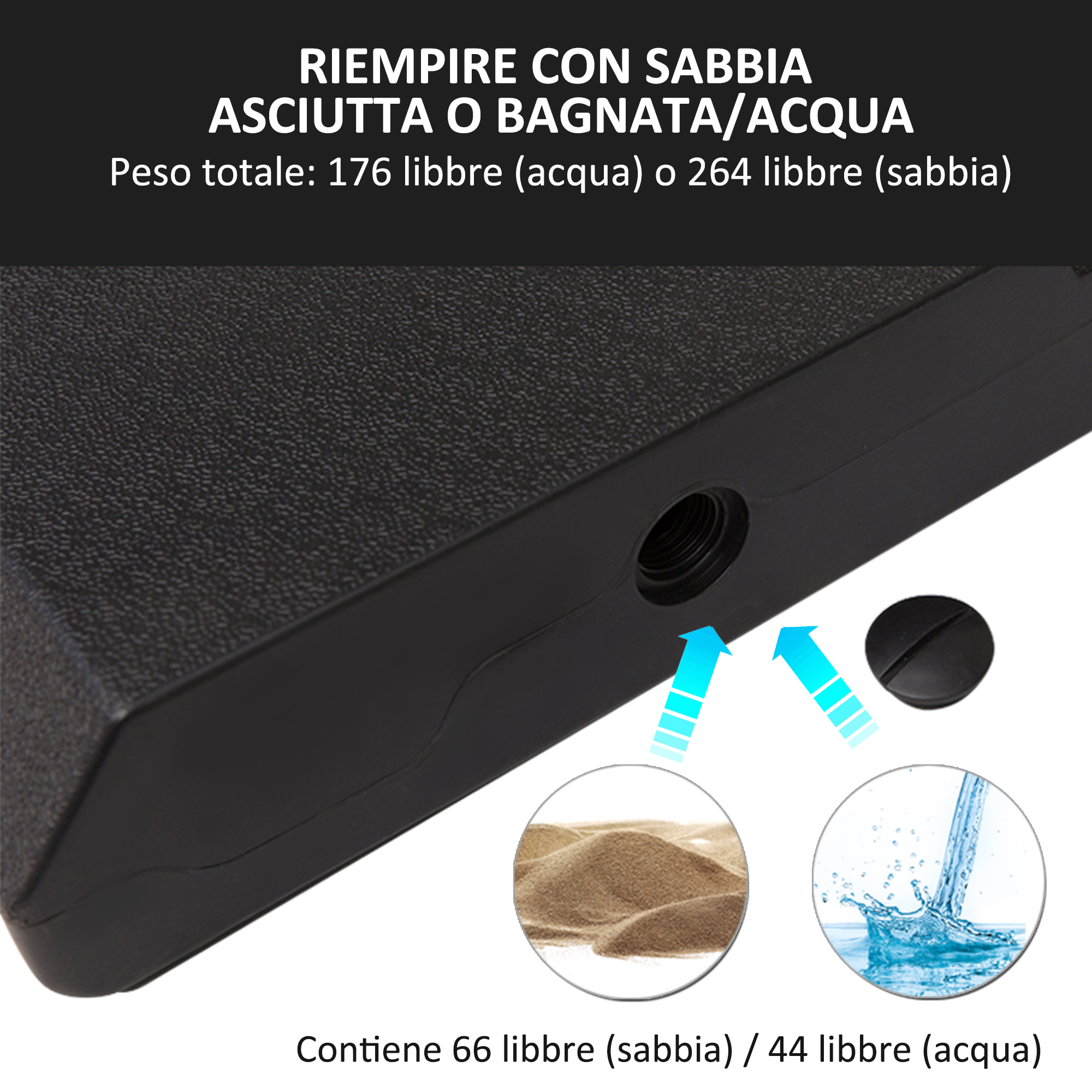 Bandiera Rettangolare Pubblicitaria Con Base Wheels Riempibile D'acqua – Tessuto Nautico