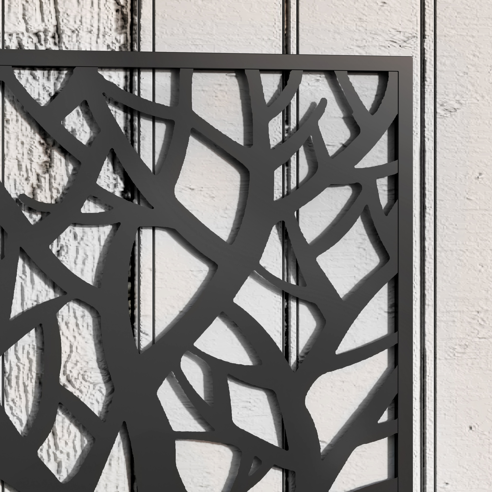 Outsunny Outdoor Metal Planter, with Back Trellis Black 8