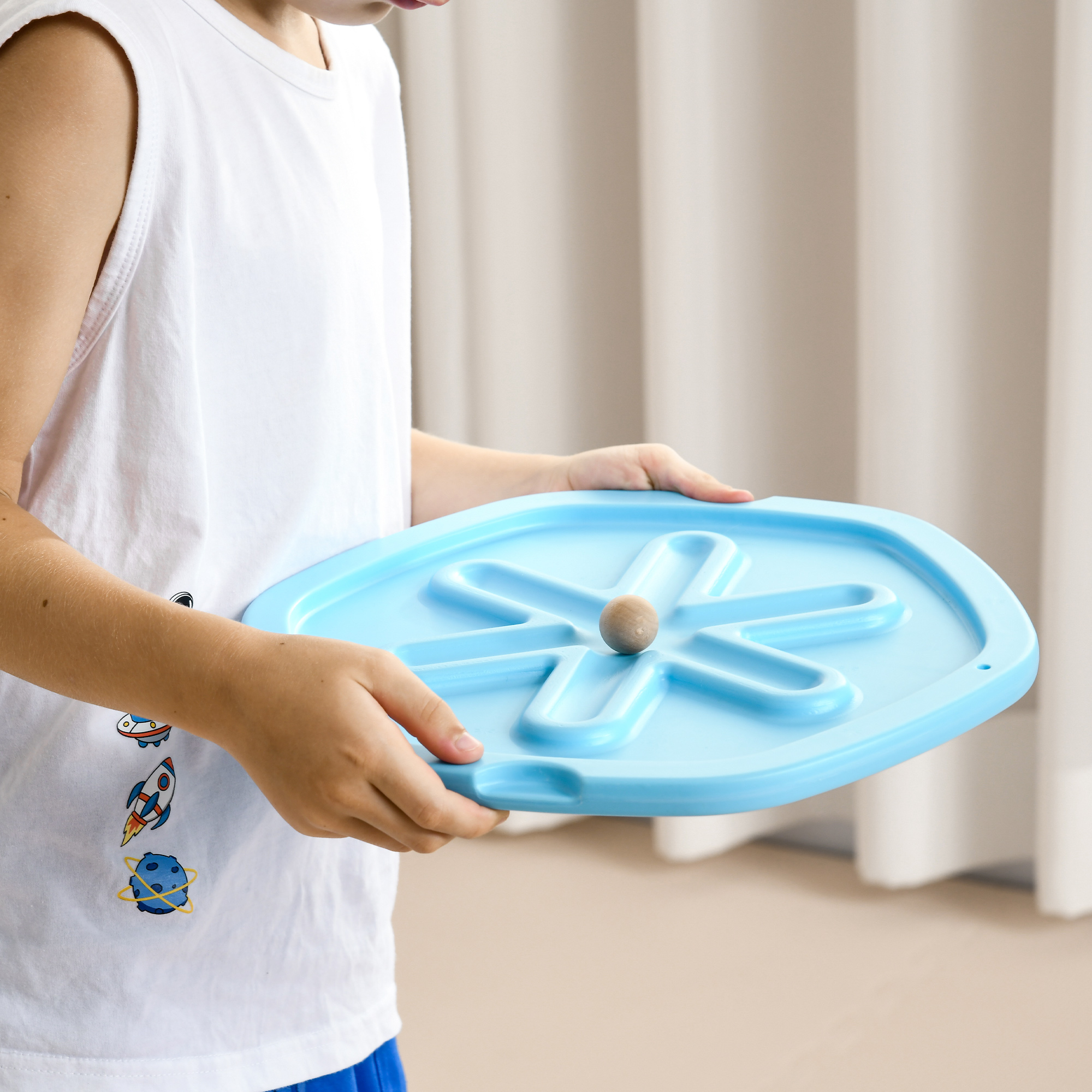 ZONEKIZ Two-In-One Balance Board, Kids Wobble Board with Ball Blue 9