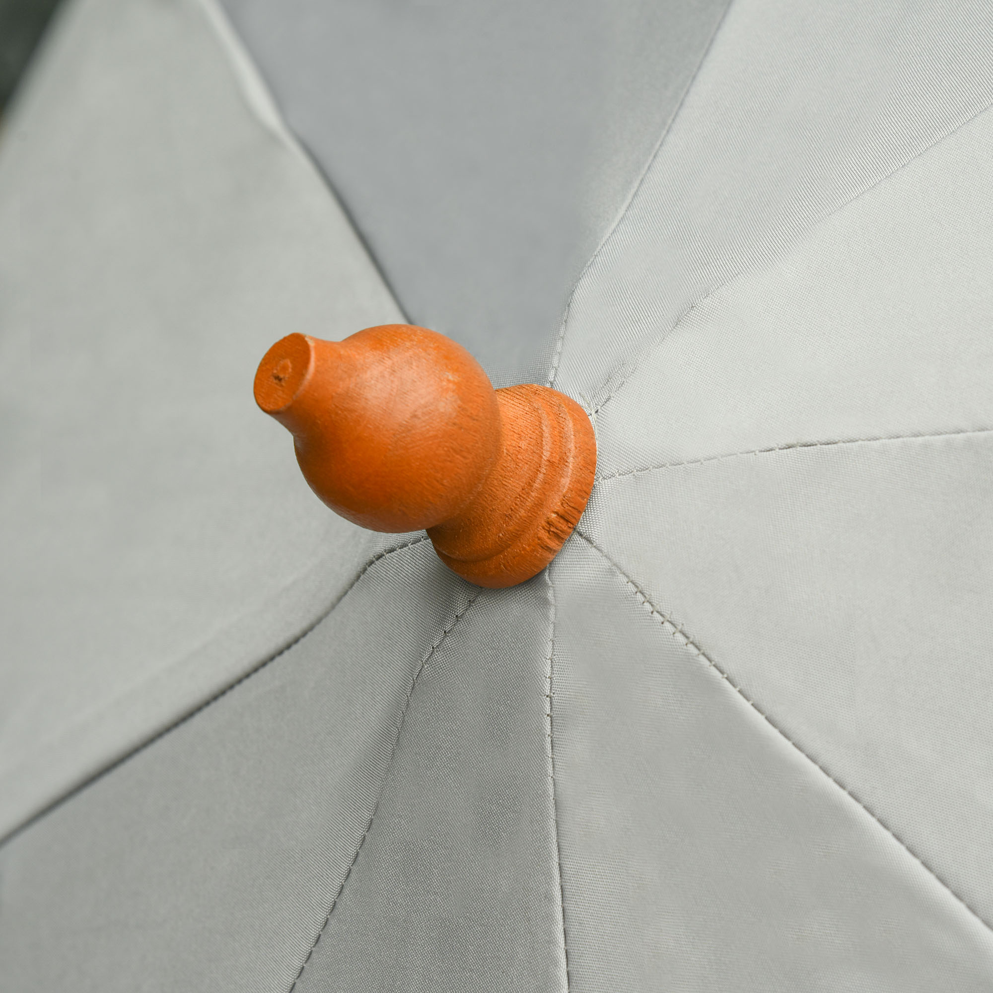 Outsunny 2.7m Elegant Wooden Frame Parasol Umbrella Grey 8