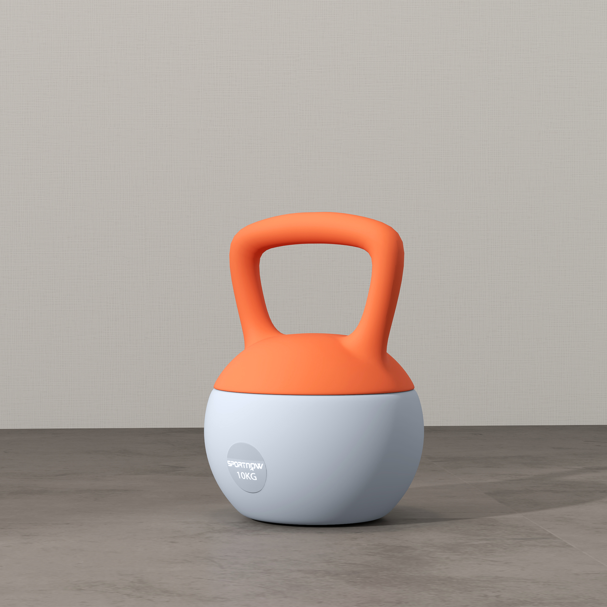 SPORTNOW 10KG Soft Kettlebell, Kettle Bell with Non-Slip Handle for Home Gym, Weight Lifting, Strength Training, Orange/Grey 7