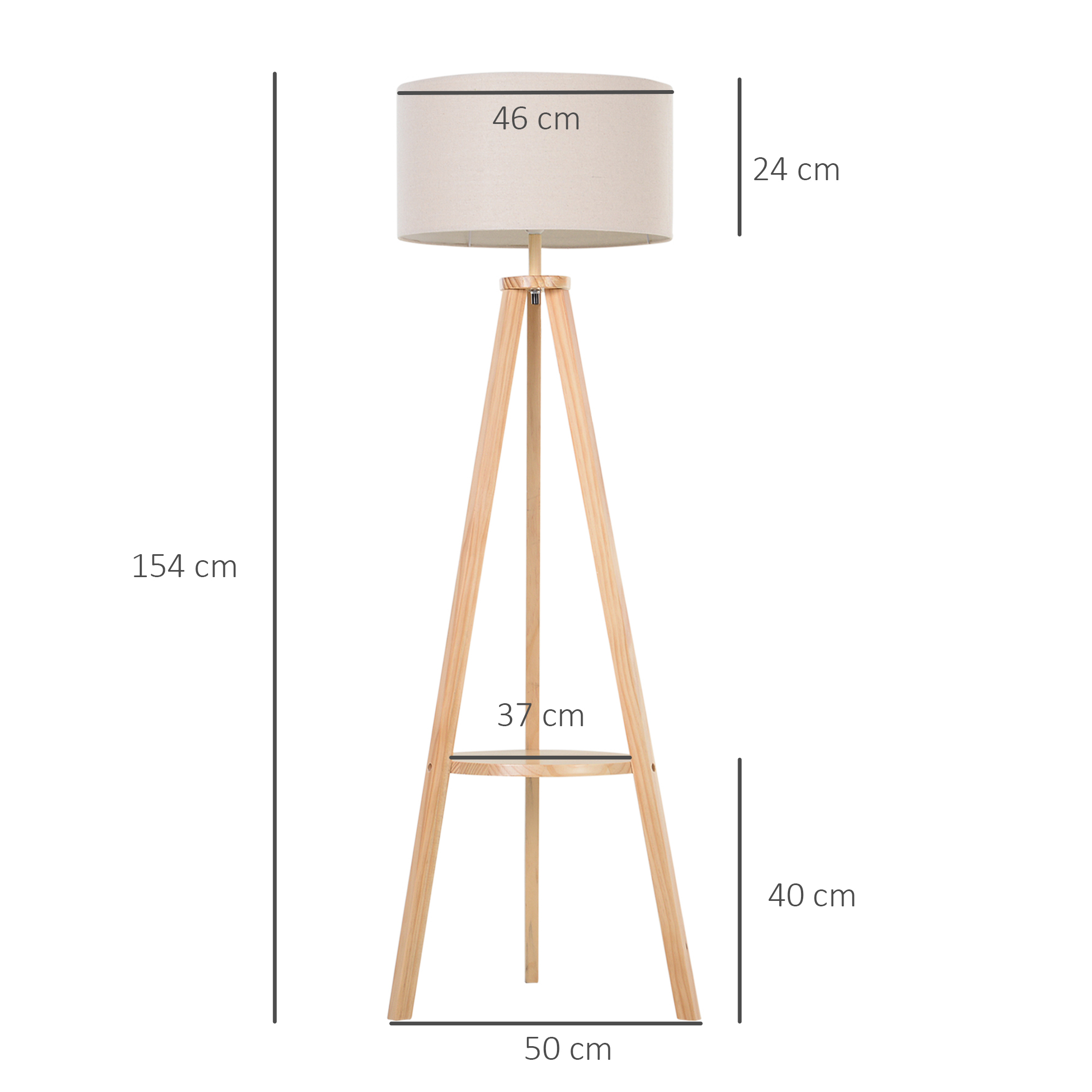 Lampada Da Terra A Tripode Boho Beige 165cm – Paralume In Rattan Intrecciato – Stile Proiettore - 3