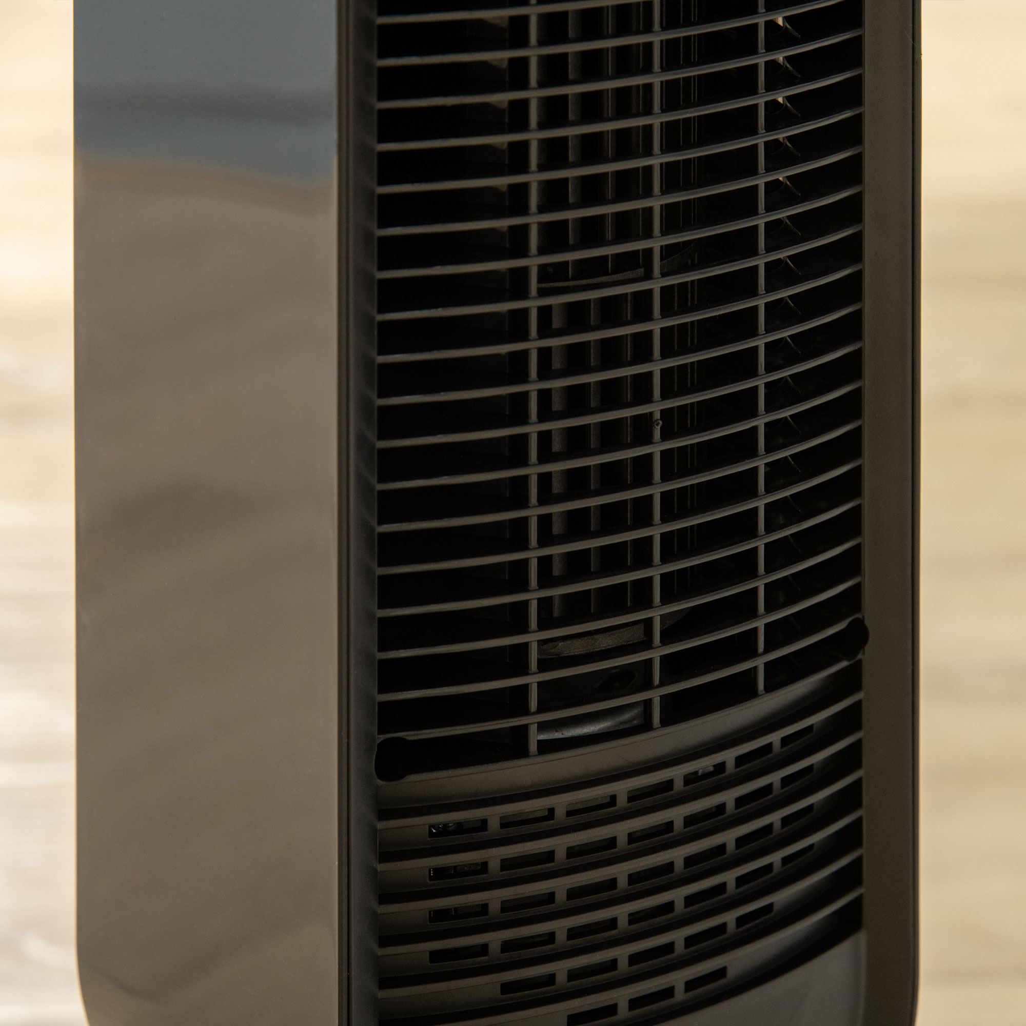 Homcom - Ventilateur Colonne Tour Oscillant 50 W Ultra Silencieux Telecommande Incluse Timer 3 Modes 3 Vitesses 32 X 118h Cm Blanc Noir
