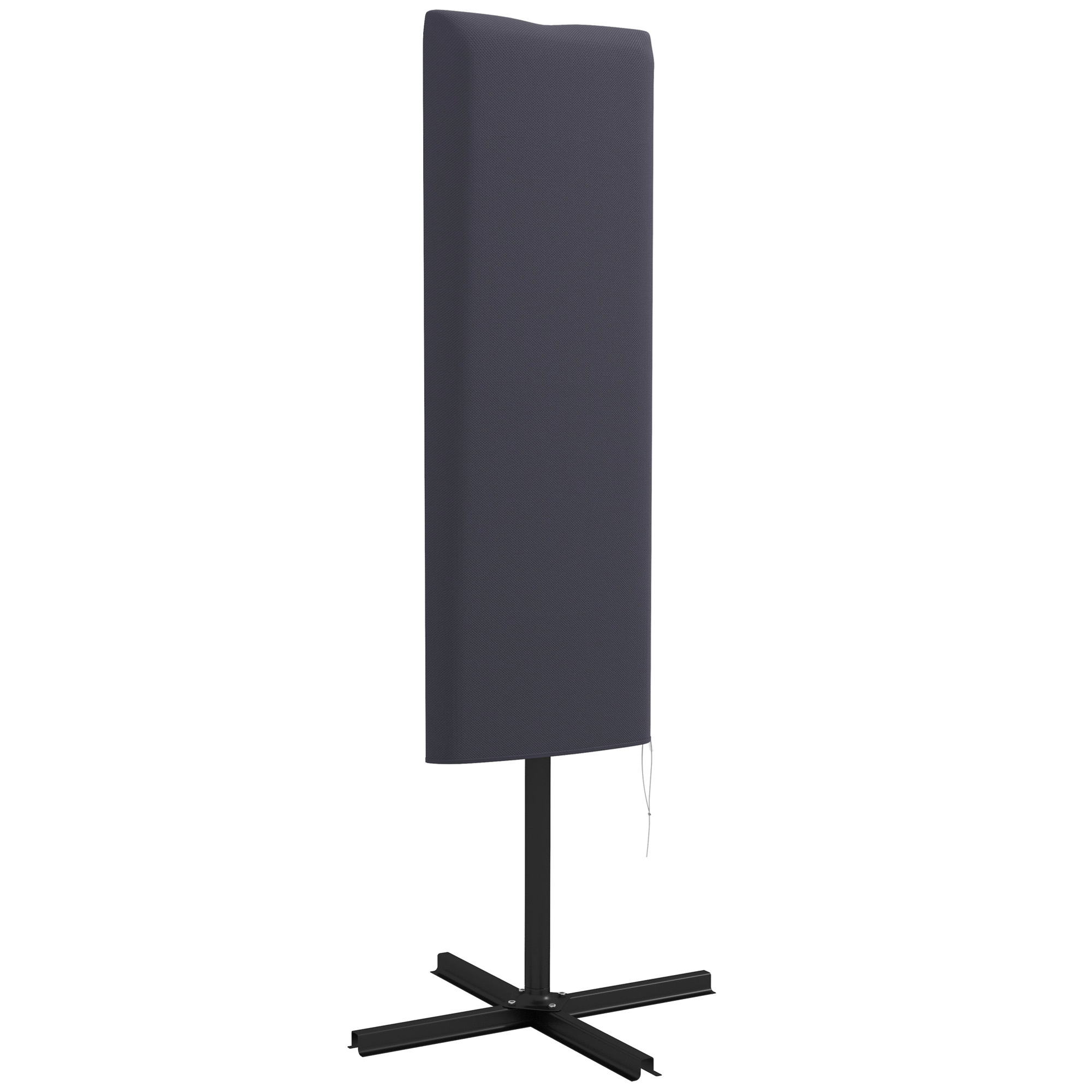 Product photograph of Outsunny Outdoor Cantilever Umbrella Cover Parasol With Rod Zipper Dark Grey Aosom Uk from Aosom UK