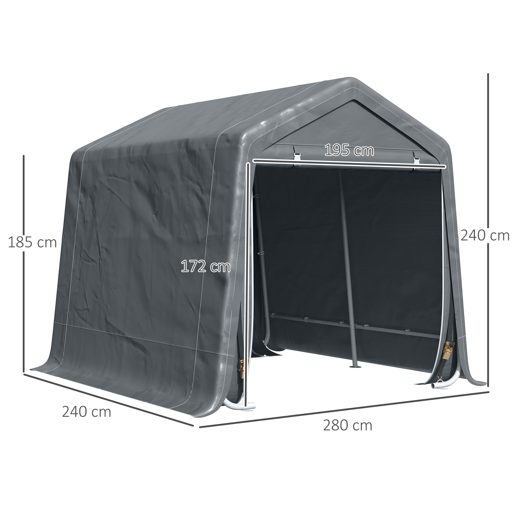 Tende Per Esterni |2x 155x200cm Tenda Per Pergola Impermeabile Nera | Tenda Da Esterno Per Terrazza Tenda Parasole Per Balcone 85498624