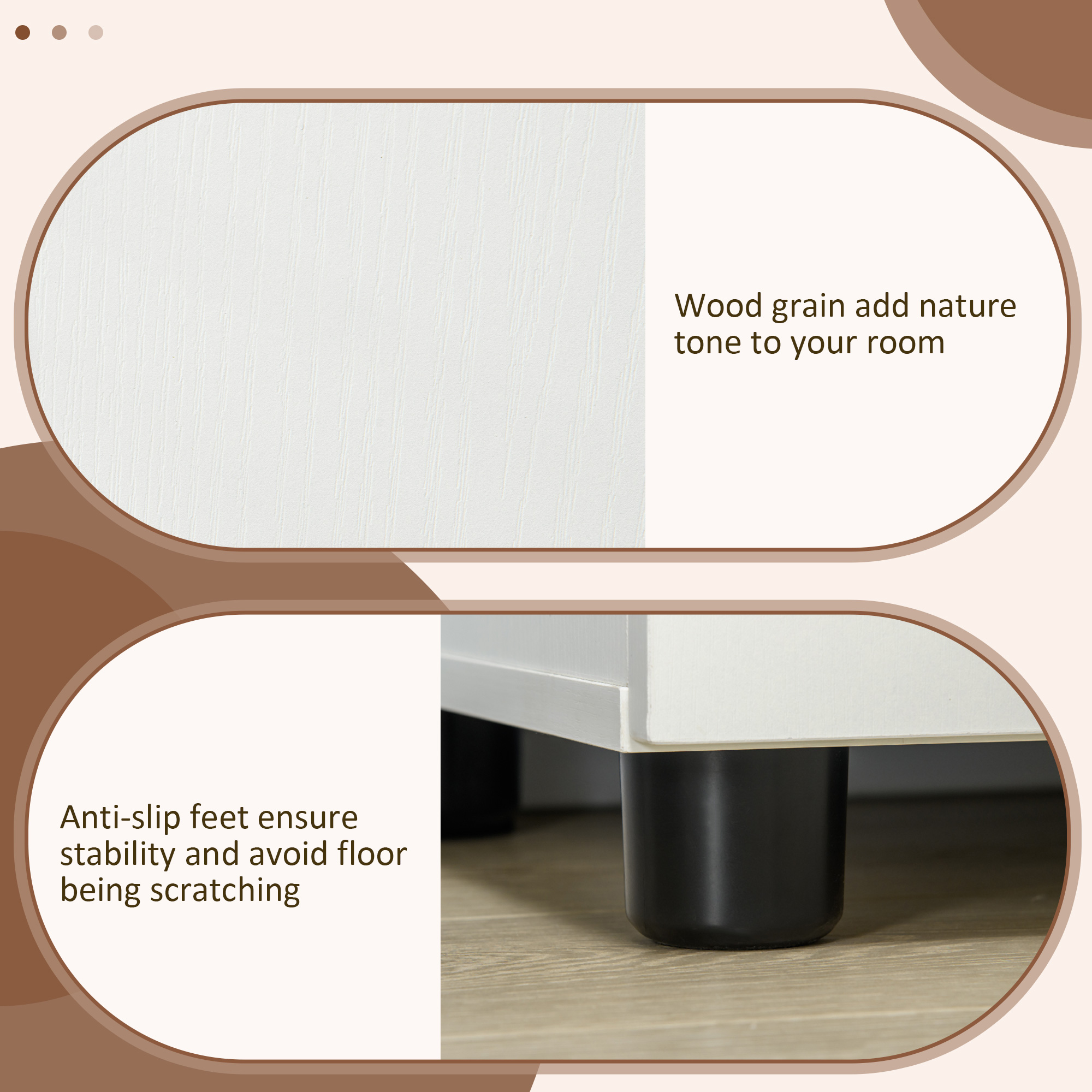 Vinsetto Two-Tier Locking Office Storage Cabinet White 5
