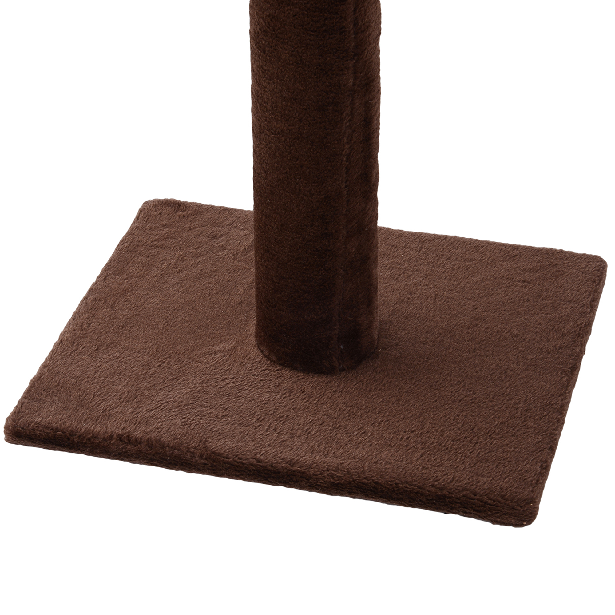 PawHut Floor to Ceiling Cat Tree Height Adjustable 230-260cm, 5-Tier Cat Tower with Scratching Post, Hammock, Perches, Climbing Activity Centre for Indoor Kittens, Brown 8