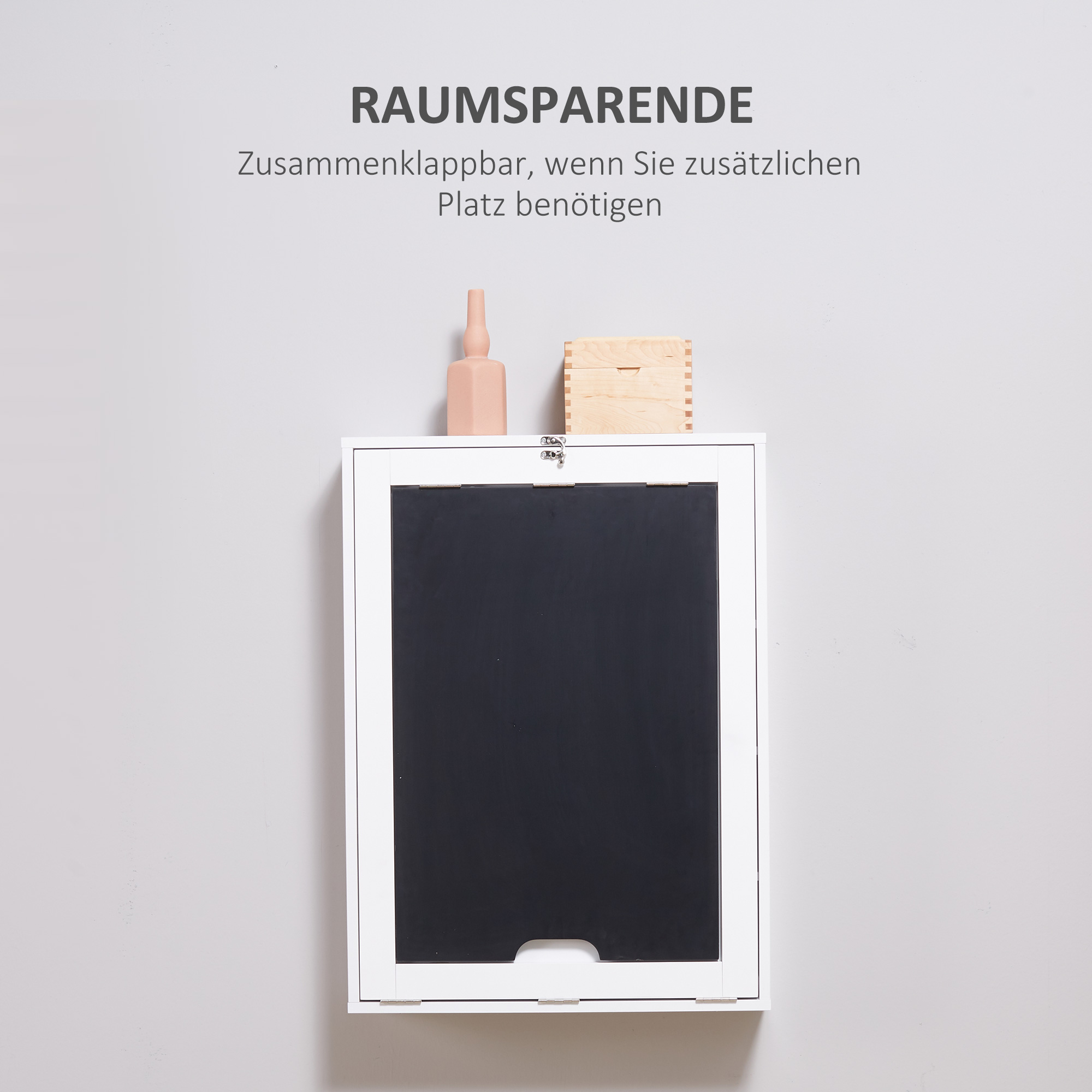 Seinale kinnitatav laud, kokkupandav lauaplaat, 5 sektsiooni, 60x94,5x147cm, must/valge