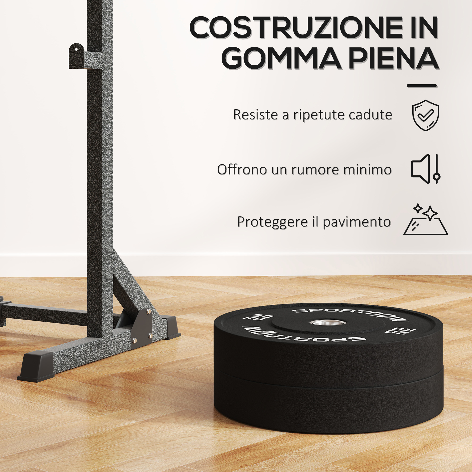 York Fitness Dischi In Ghisa Standard 4x5kg Per Bilancieri E Manubri - Palestra Casalinga - 2