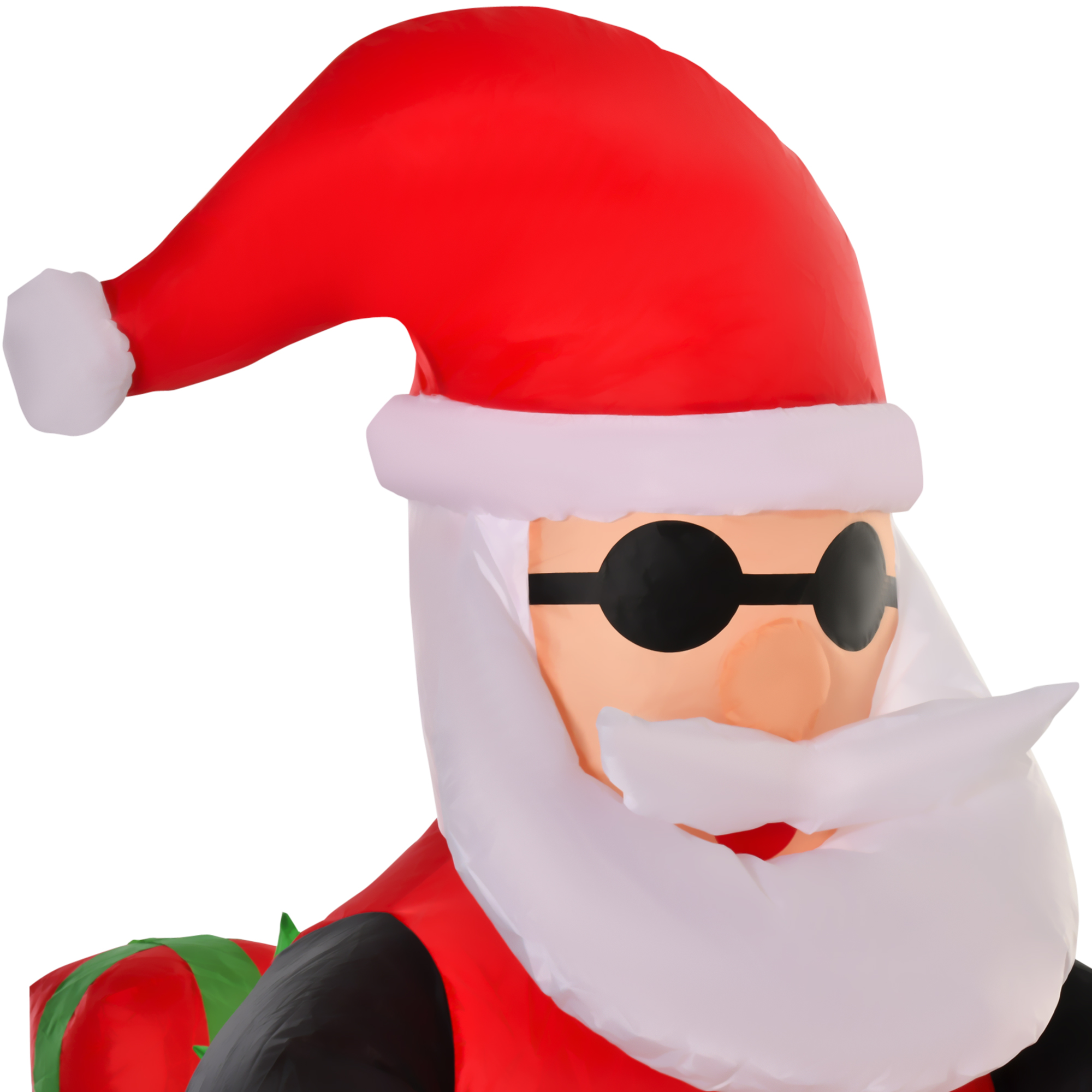 HOMCOM 5.5ft Christmas Inflatable Santa Claus Riding a Motorcycle Blow Up Decoration Xmas Décor for Garden 8