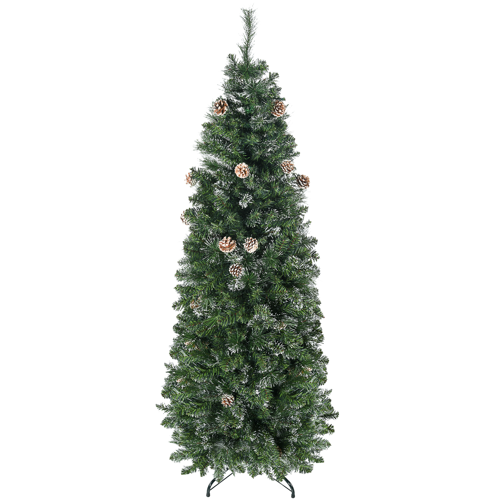 HOMCOM 830-019 Albero di Natale Artificiale 150cm con Fibre Ottiche