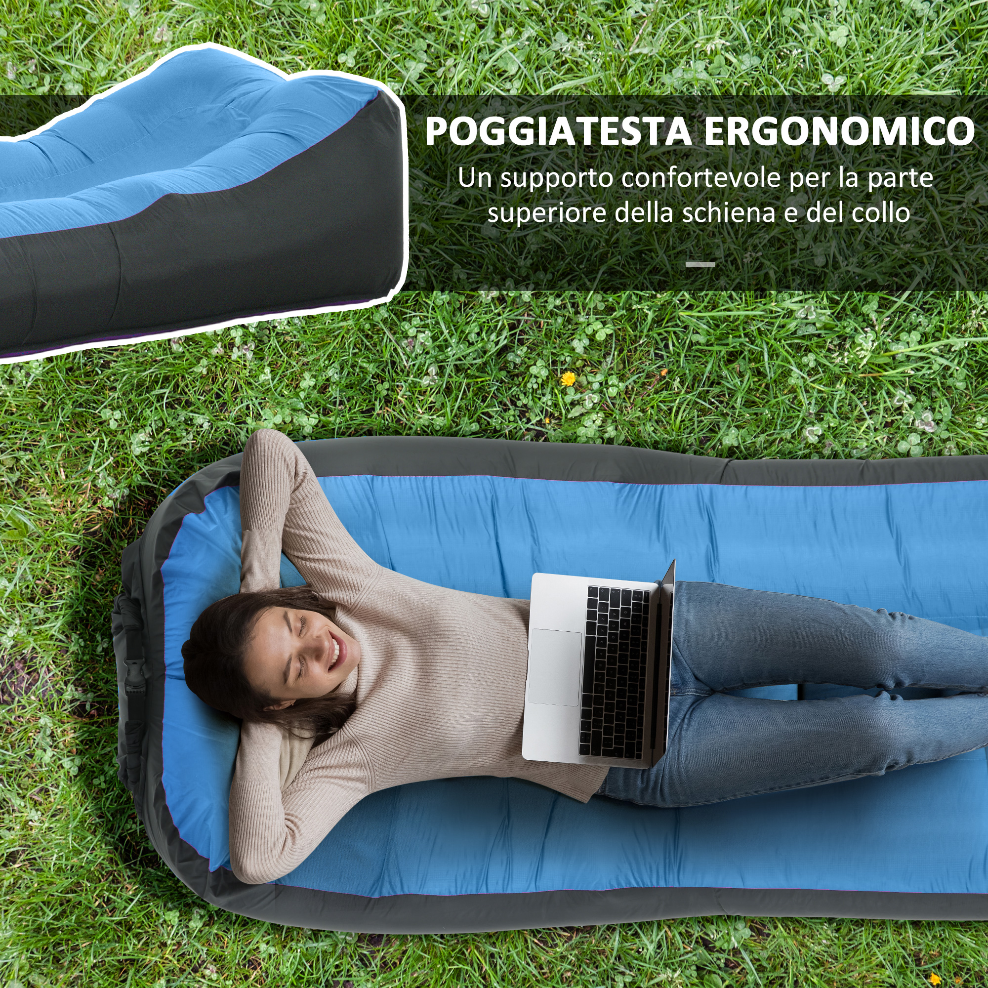 Divano Gonfiabile Chillbo Orsen – Comodo, Portatile, Perfetto Per Campeggio, Spiaggia E Festival