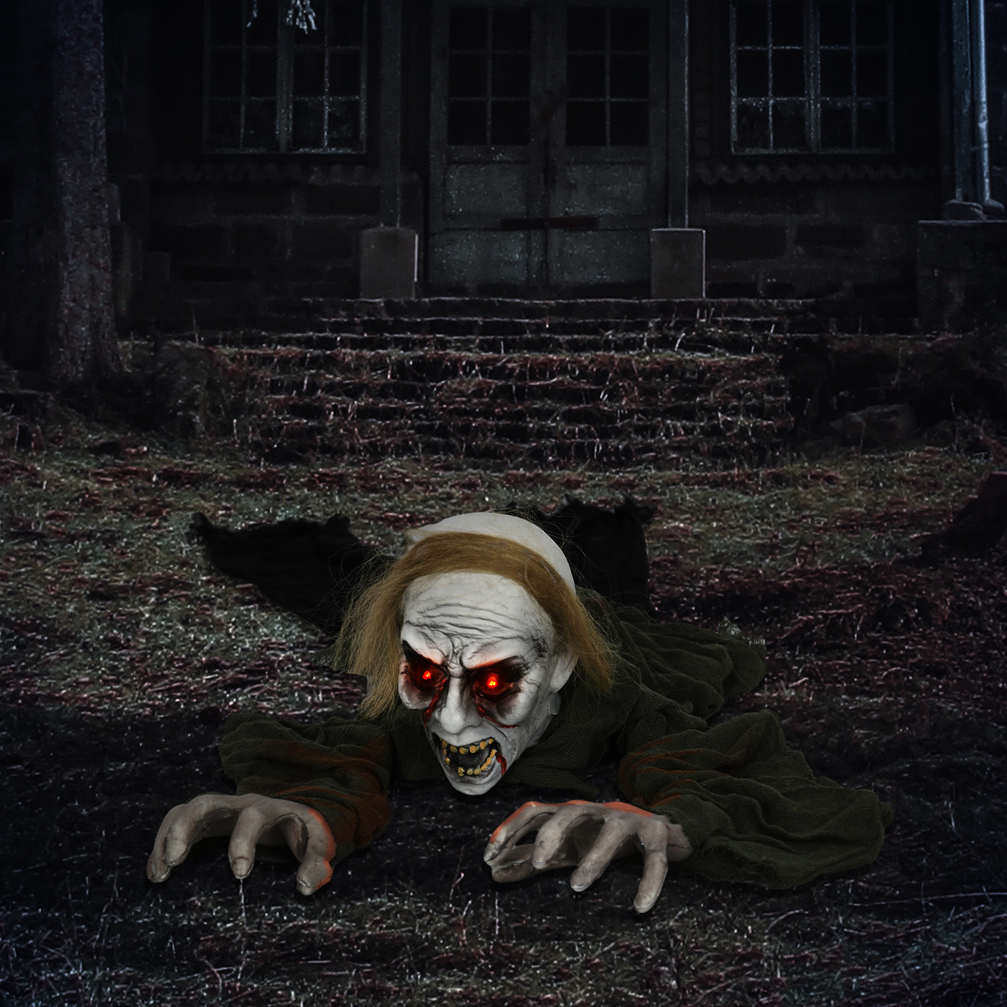 HOMCOM 167cm Halloween-Dekoration Zombie Untoter, Lebensechte Größe Hallowe günstig online kaufen