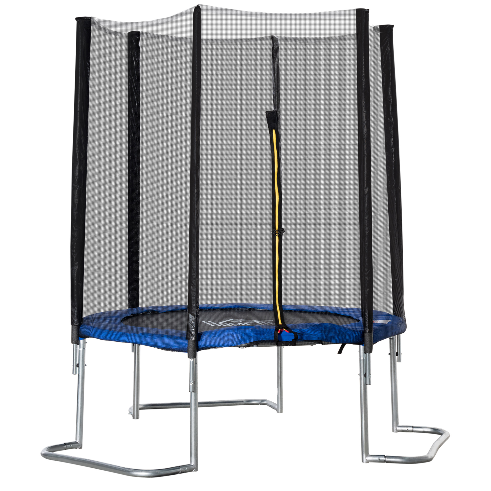 Image of HOMCOM Trampolino Elastico per Adulti con Rete di Sicurezza e Scala, Uso Interno ed Esterno, 223x223x230cm, Blu006