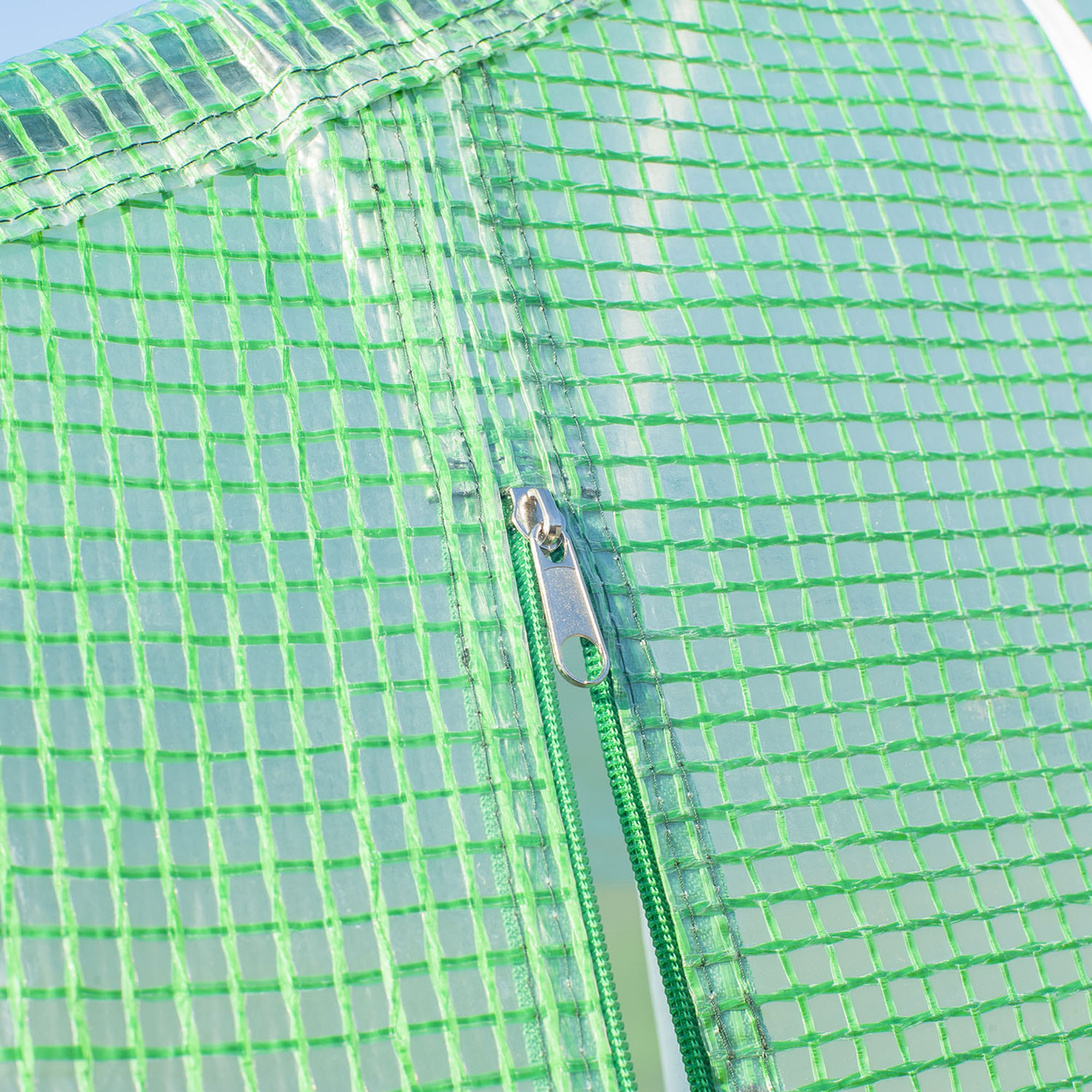 Outsunny Polytunnel Greenhouse with Windows and Door, Walk in Greenhouse for Garden, Backyard (6 x 3 M) 8