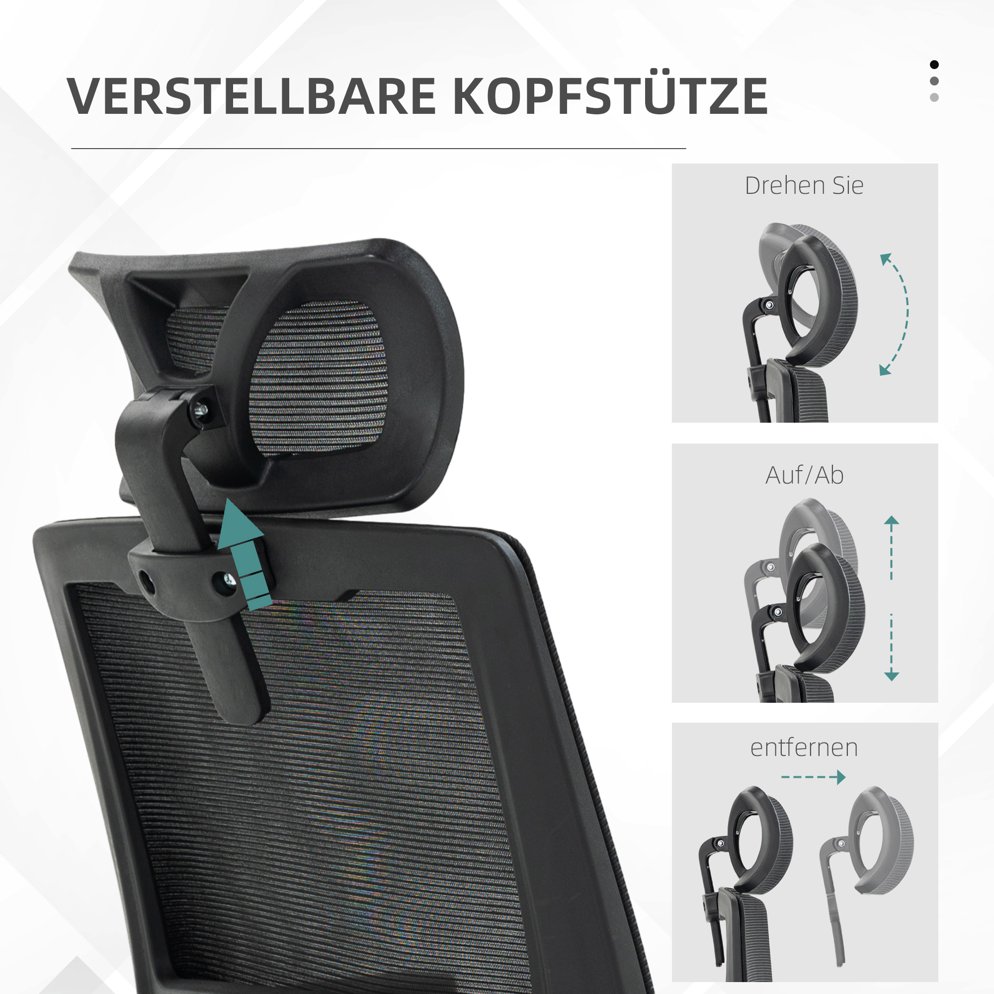 Kontoritool, lauatool, kõrgusega reguleeritav, 1 peatugi, 60 x 61 x 121,5 cm. Must
