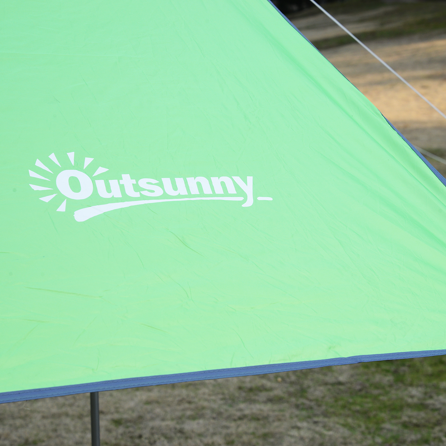 Bâche De Camping Imperméable 3x3m Kaki – Toile D'ombrage Avec Piquets, Cordes, Marteau – NEUF