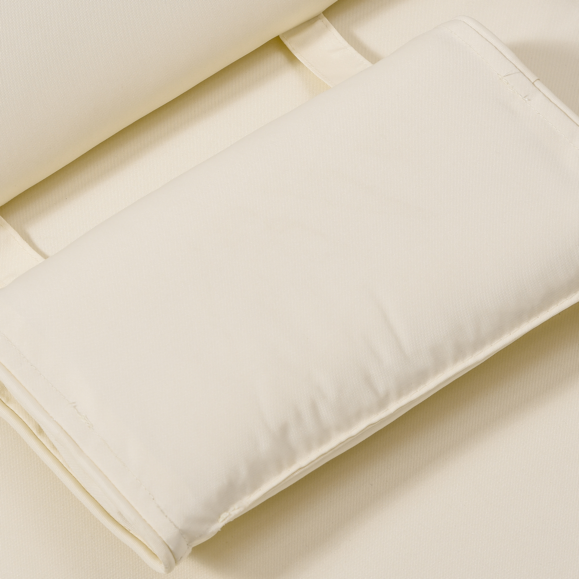 Outsunny Garden Sun Lounger Cushion Replacement Soft Sunbed Reclining Chair Relaxer Pad with Pillow, Cushion ONLY Cream White 9