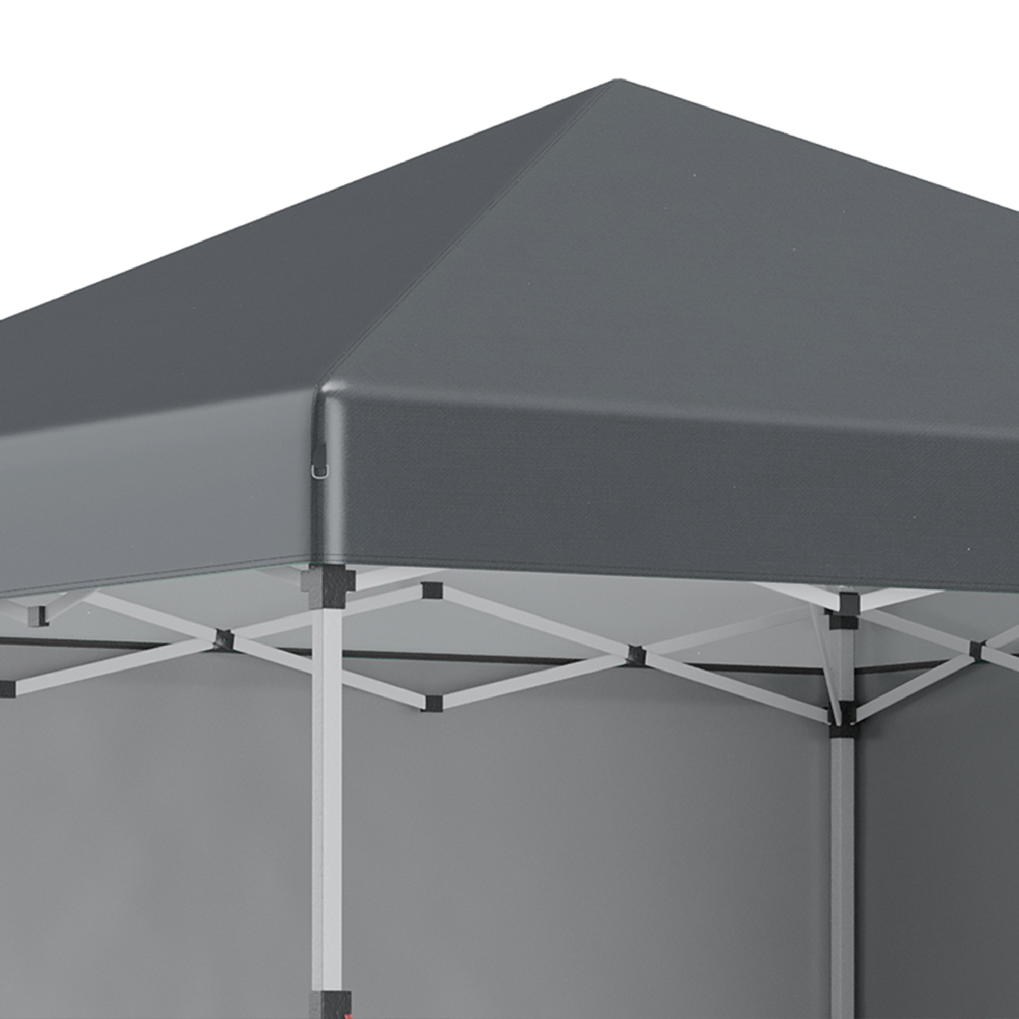 Outsunny 3 x 3 (M) Pop Up Gazebo, UPF 30+ with 2 Sidewalls, Leg Weight Bags and Wheeled Bag, Height Adjustable Party Tent Event Shelter for Garden, Patio, Dark Grey 9