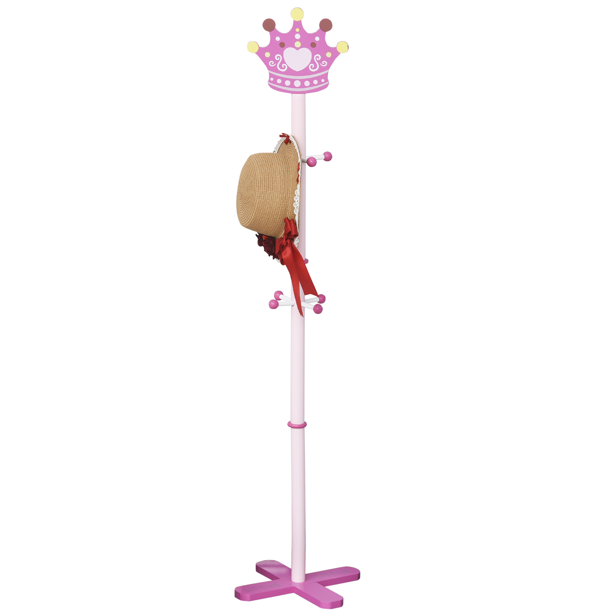 Appendiabiti Per Bambini Con Ripiano Inferiore - Struttura In Metallo - Autoportante, Rosa - Capacità 22,7 Kg - Ideale Per Cameretta 3-6 Anni - 4